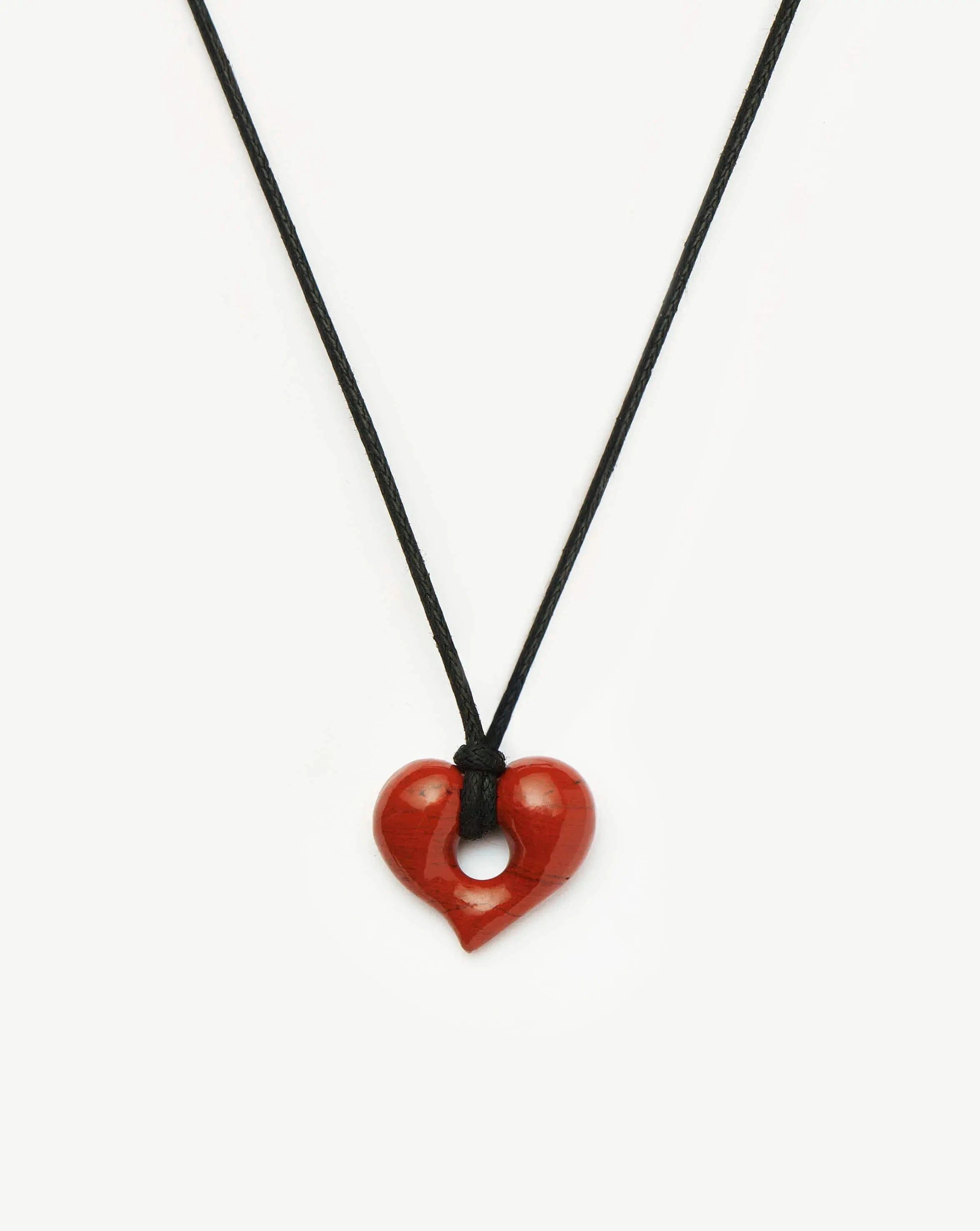 Missoma Molten Heart Jasper Pendant Cord Necklace