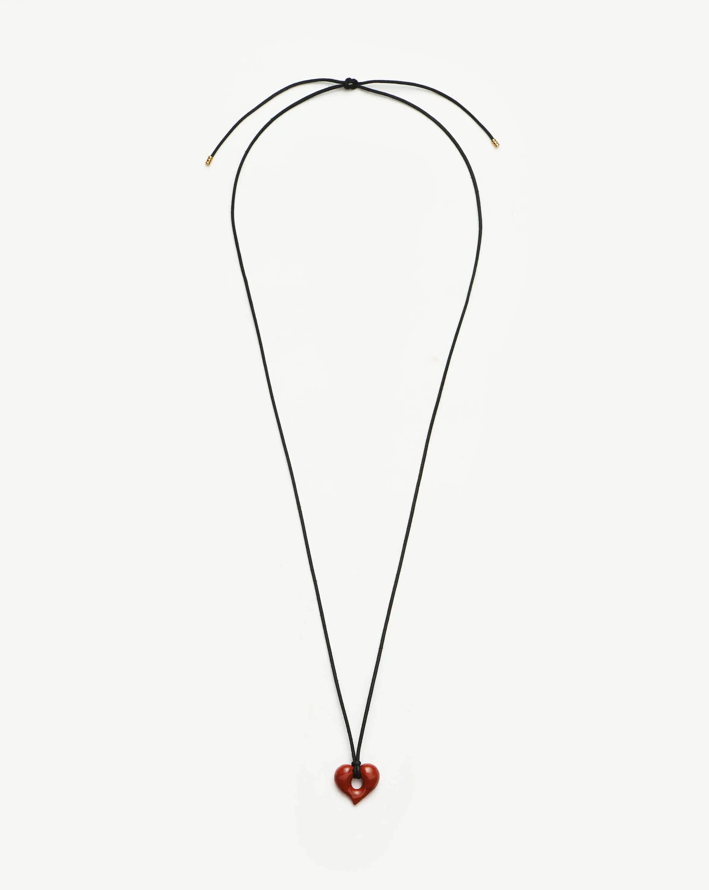 Missoma Molten Heart Jasper Pendant Cord Necklace