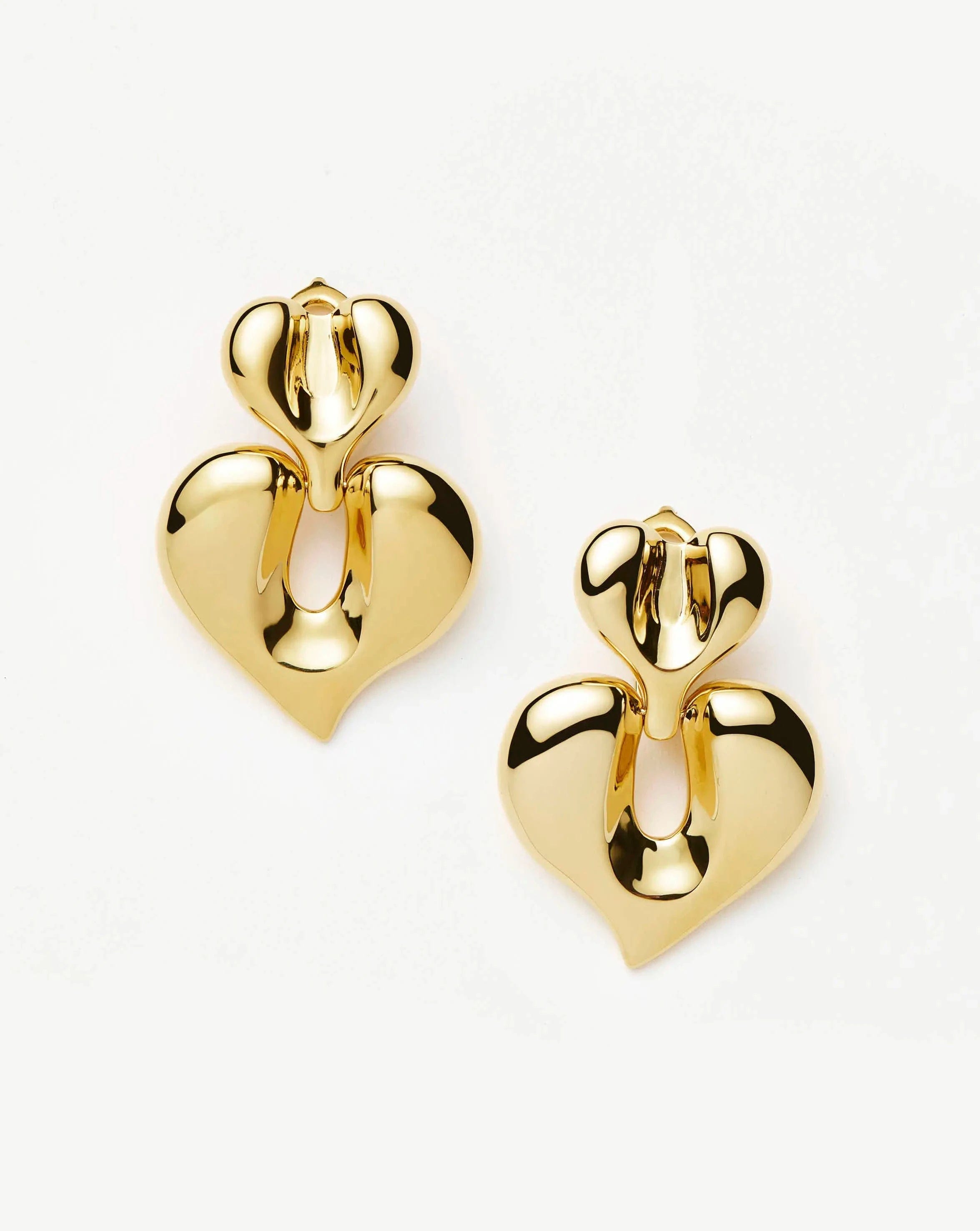 Missoma Molten Heart Statement Earrings | 18ct Gold Plated