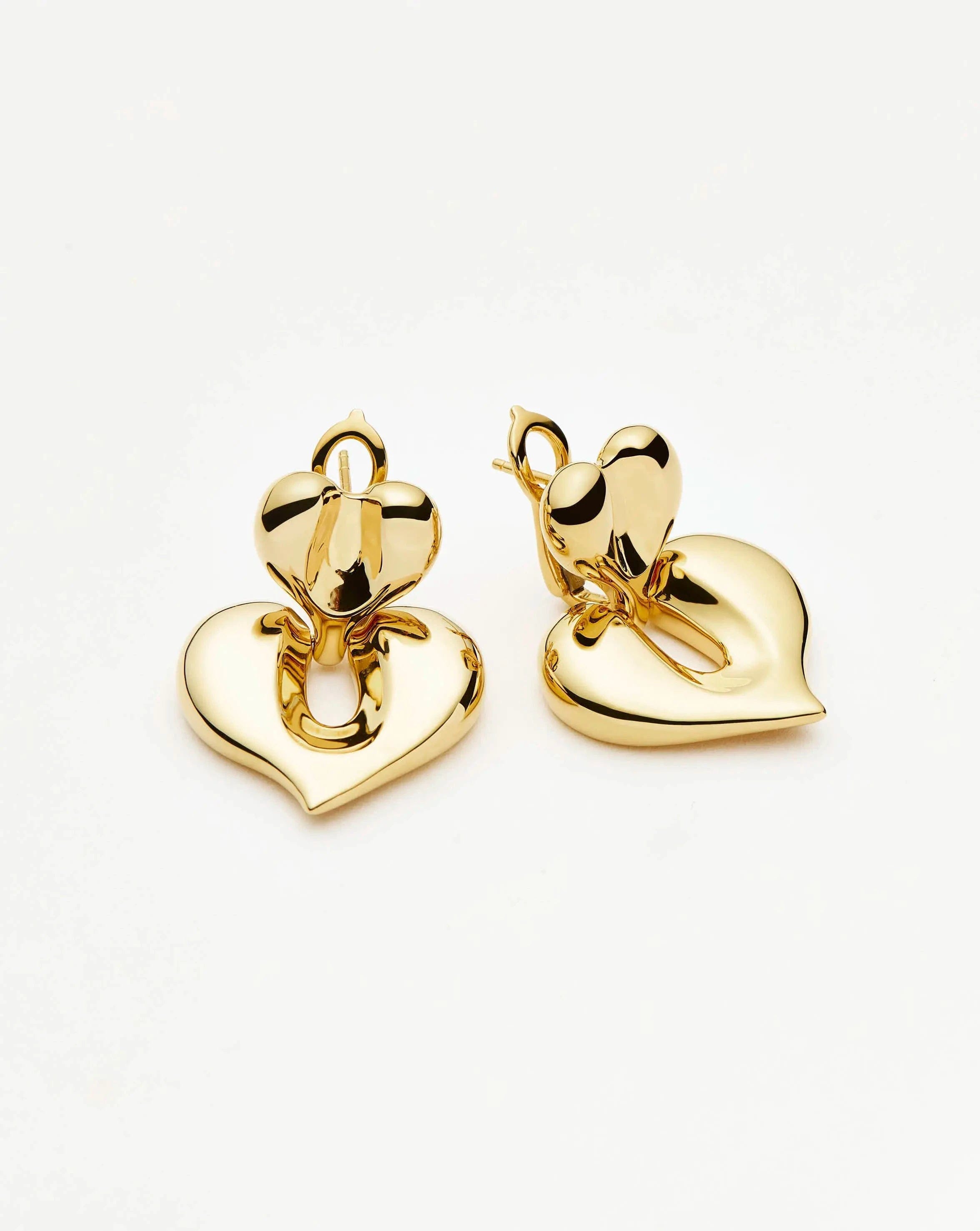 Missoma Molten Heart Statement Earrings | 18ct Gold Plated