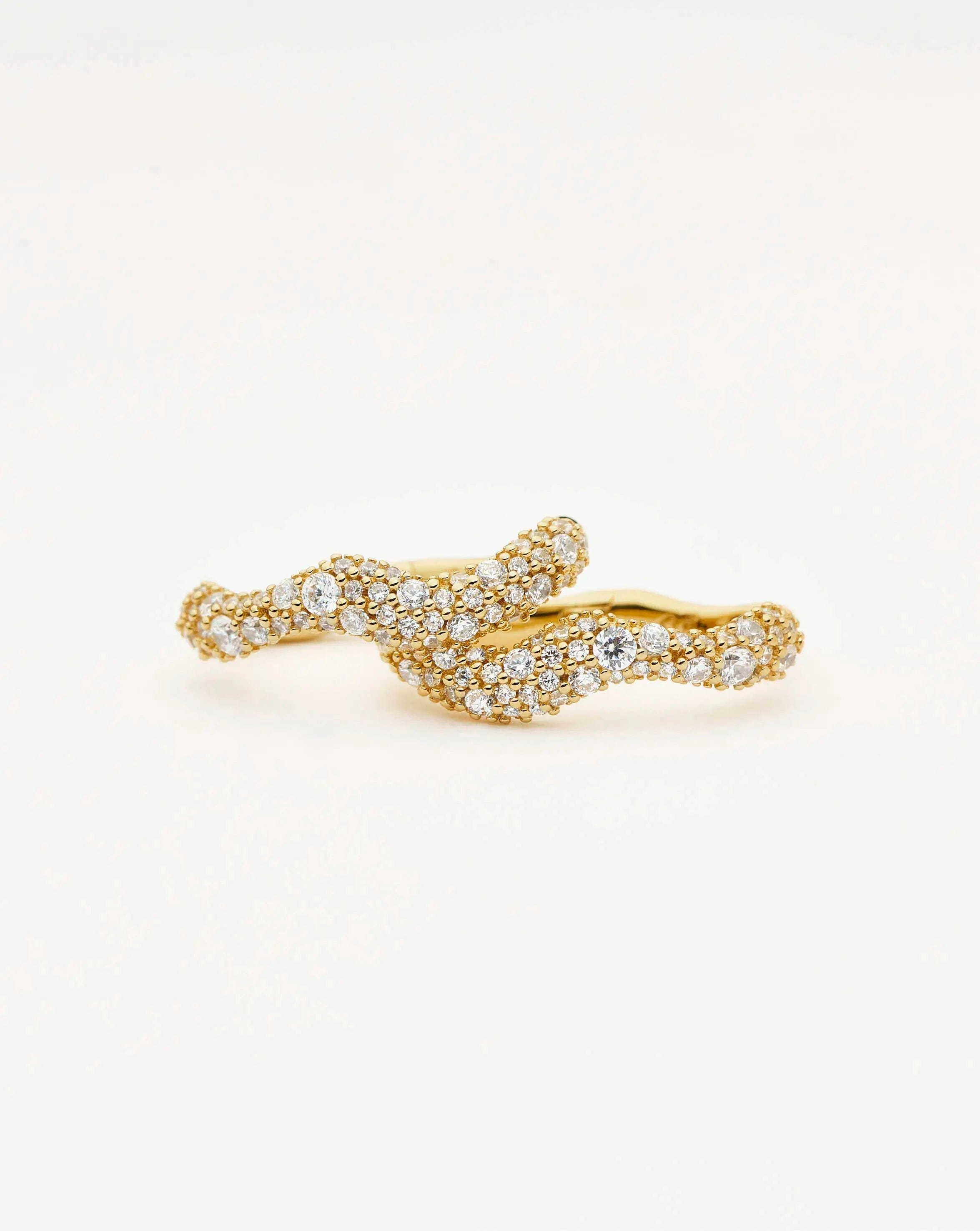 Missoma Molten Snow Small Hoop Earrings | 18ct Gold Vermeil/Cubic Zirconia