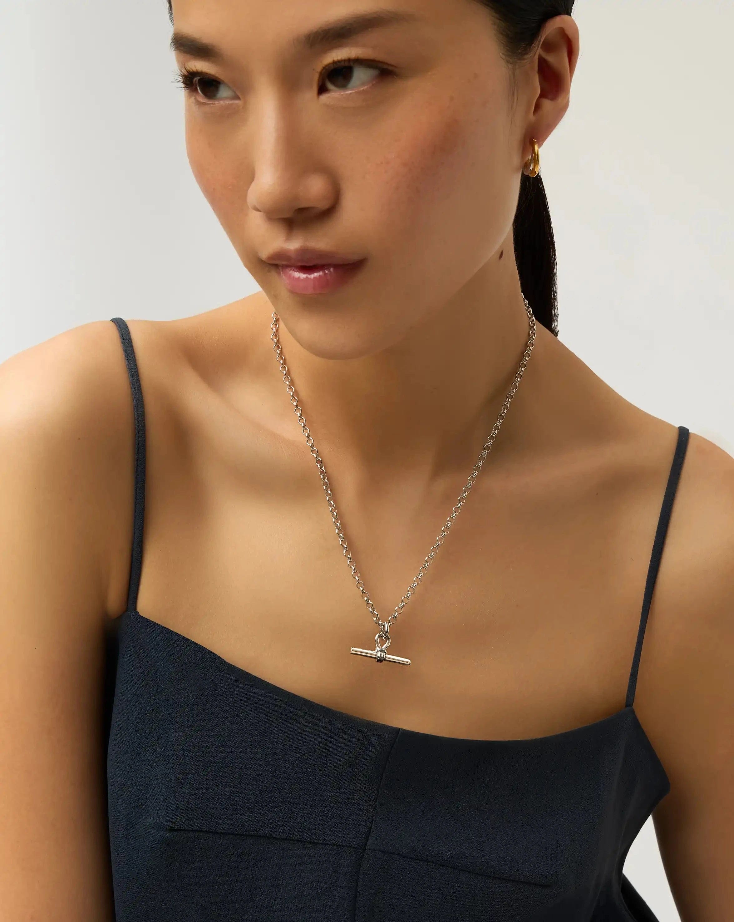 Missoma Chunky T - Bar Chain Necklace | Silver Plated