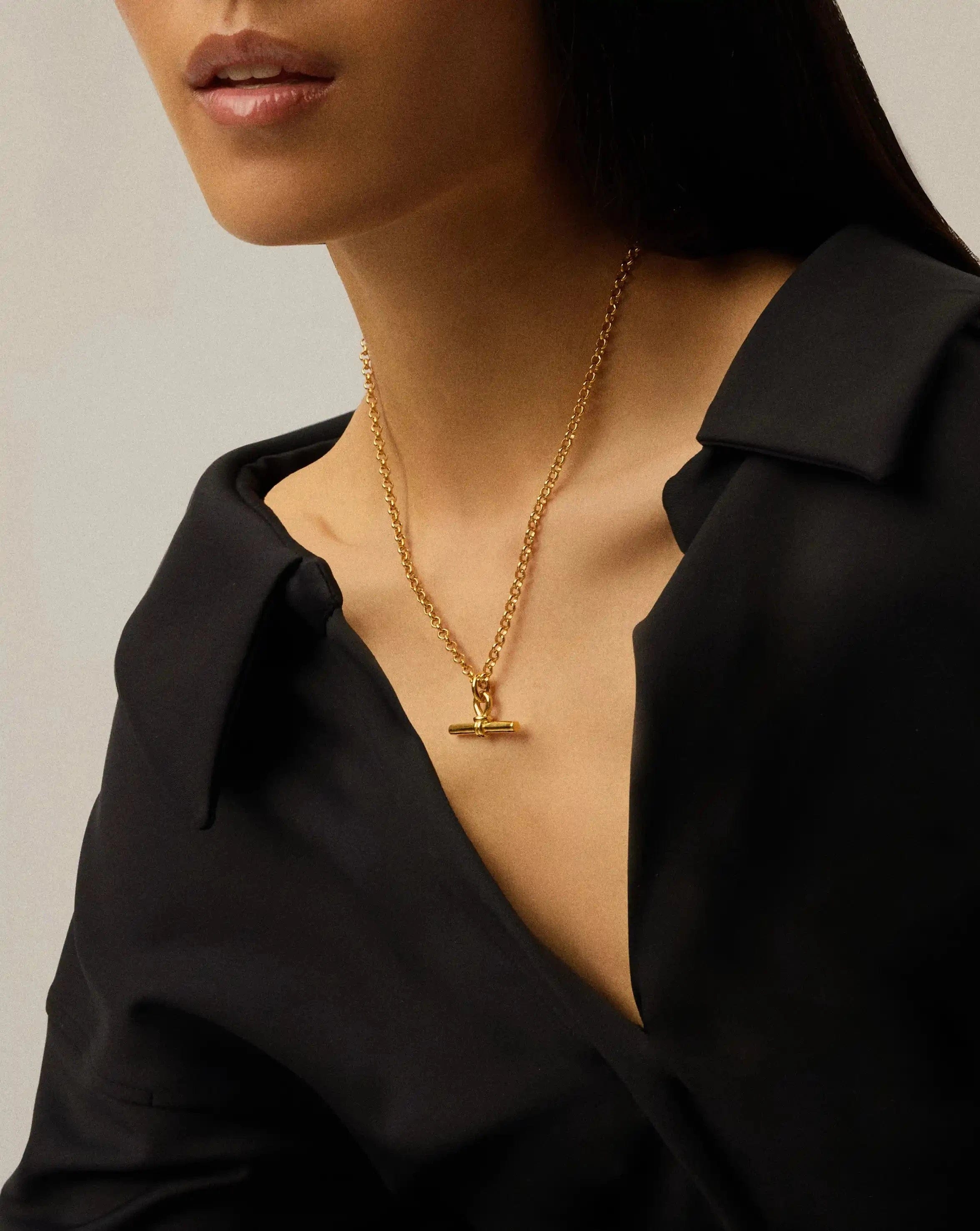 Missoma Chunky T - Bar Chain Necklace | 18ct Gold Plated