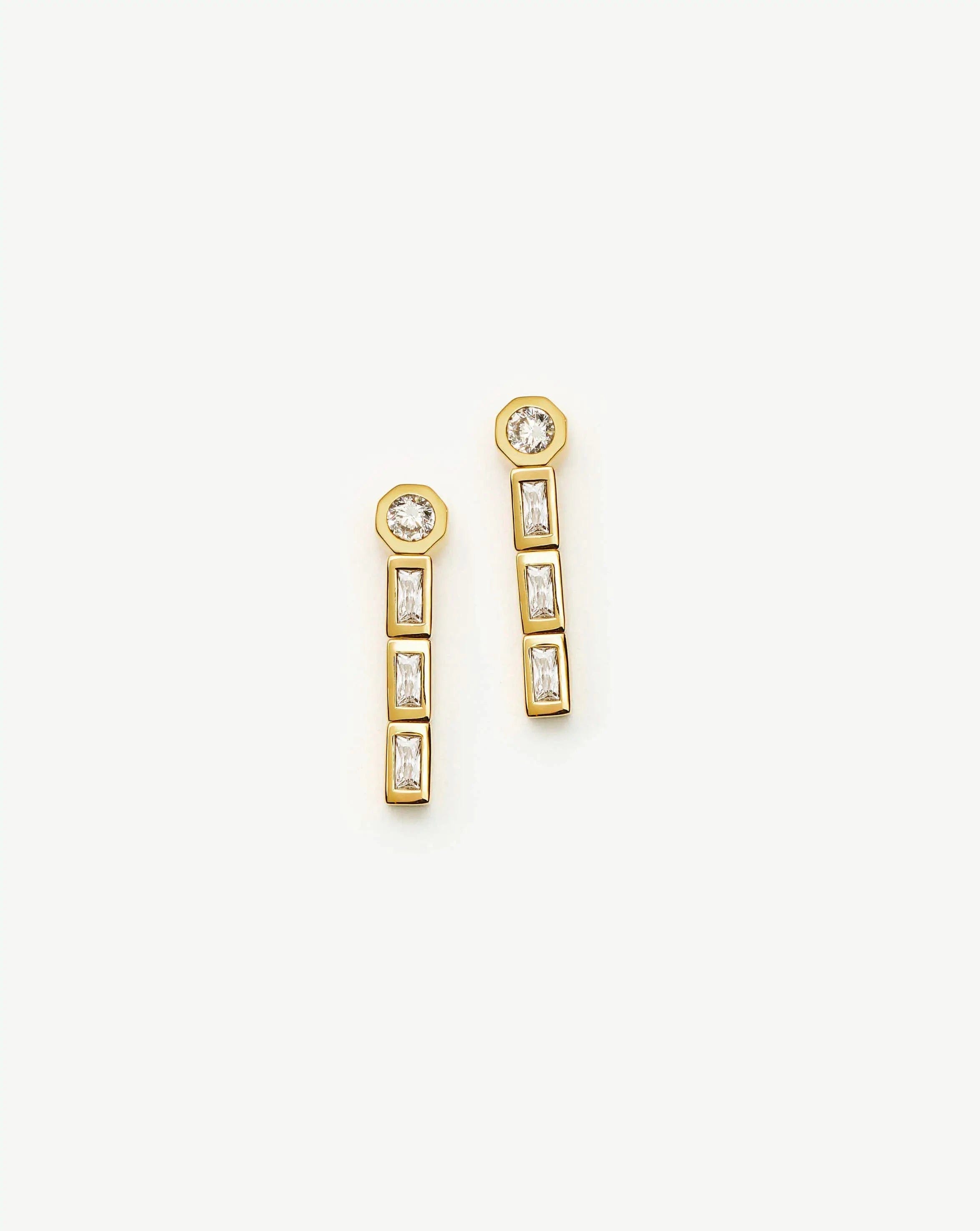 Missoma Lucy Williams Tennis Small Drop Earrings | 18ct Gold Vermeil