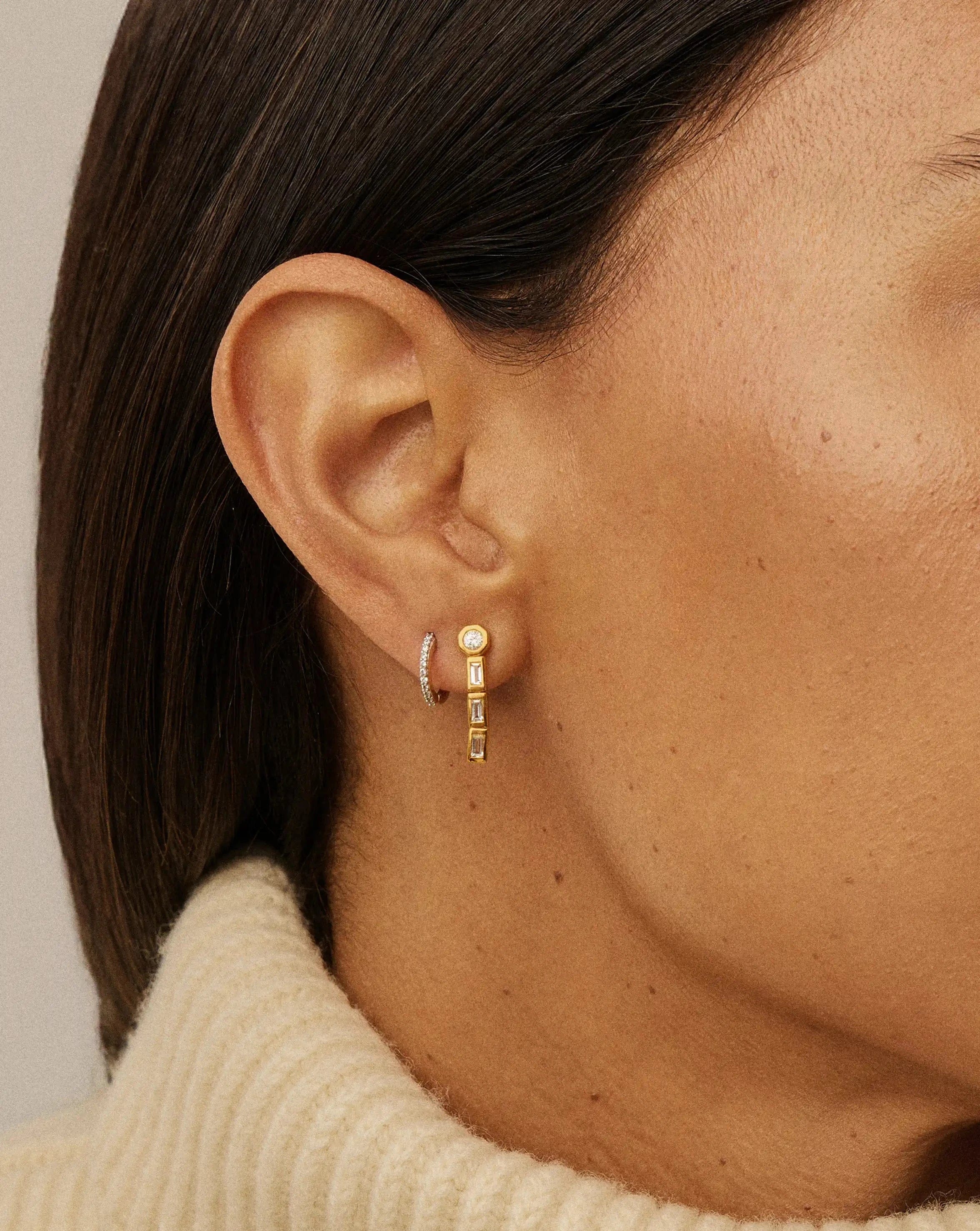 Missoma Lucy Williams Tennis Small Drop Earrings | 18ct Gold Vermeil