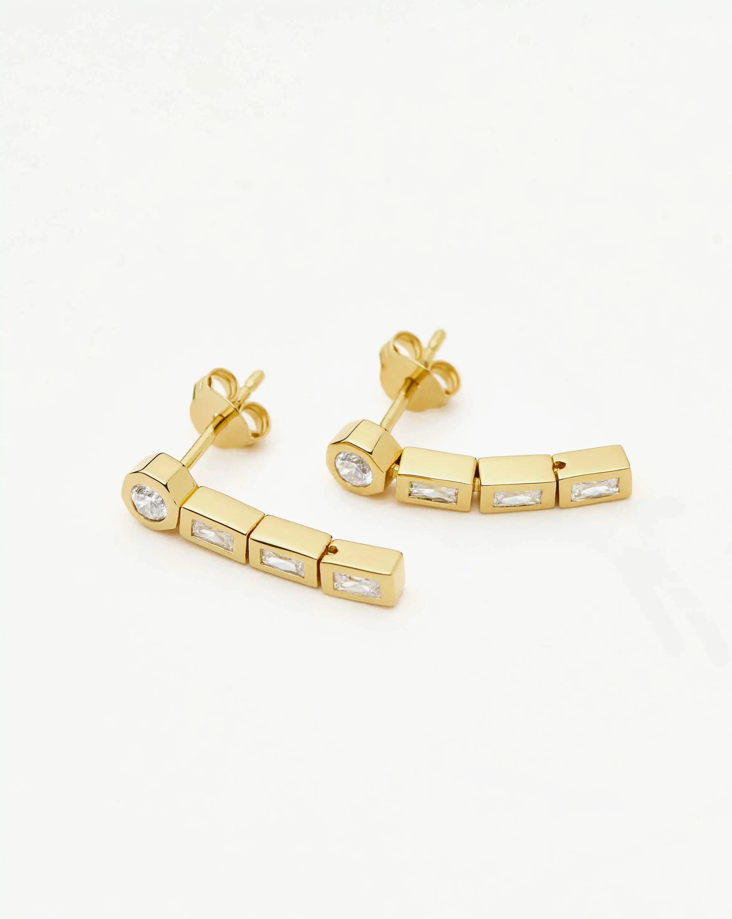 Missoma Lucy Williams Tennis Small Drop Earrings | 18ct Gold Vermeil