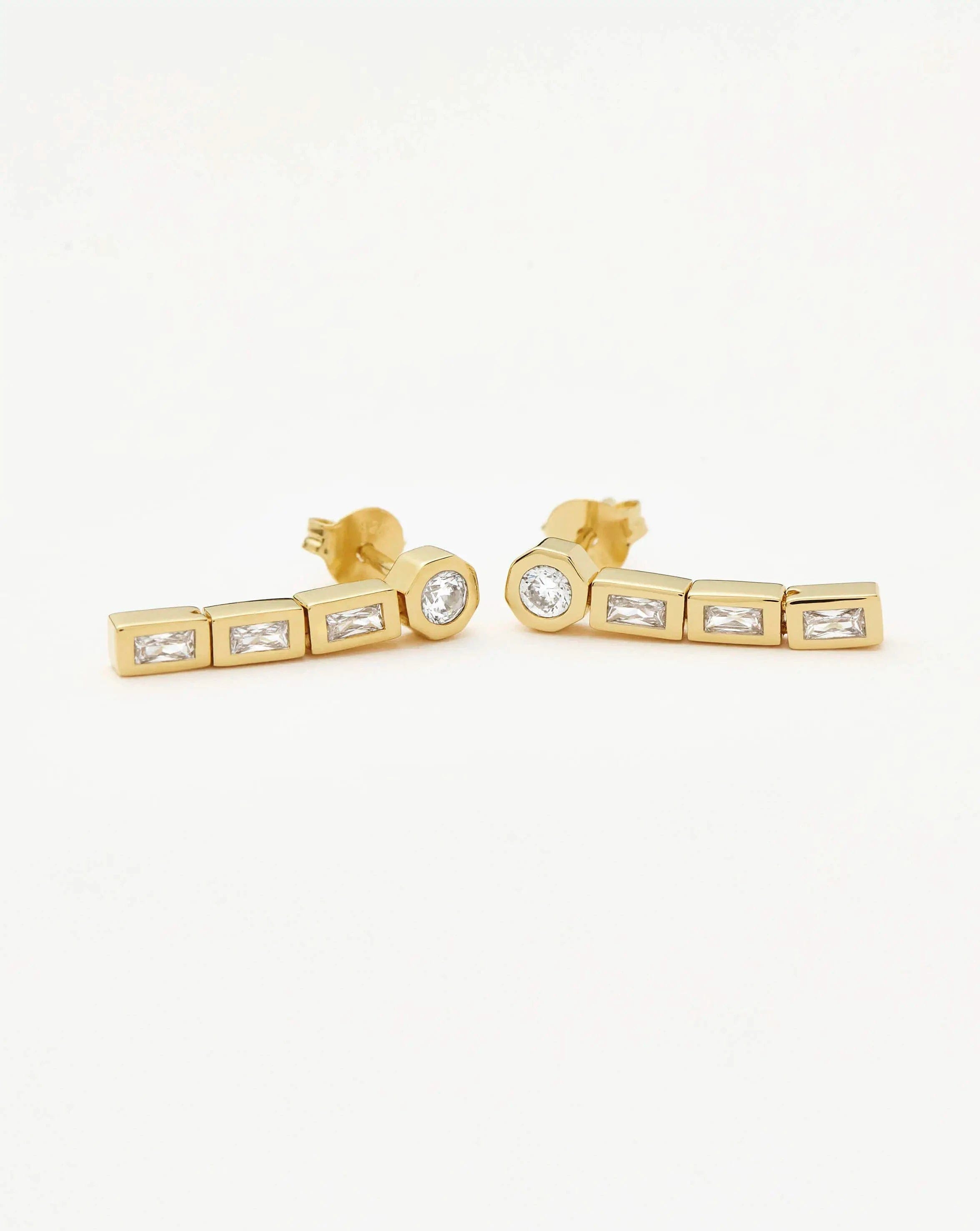 Missoma Lucy Williams Tennis Small Drop Earrings | 18ct Gold Vermeil