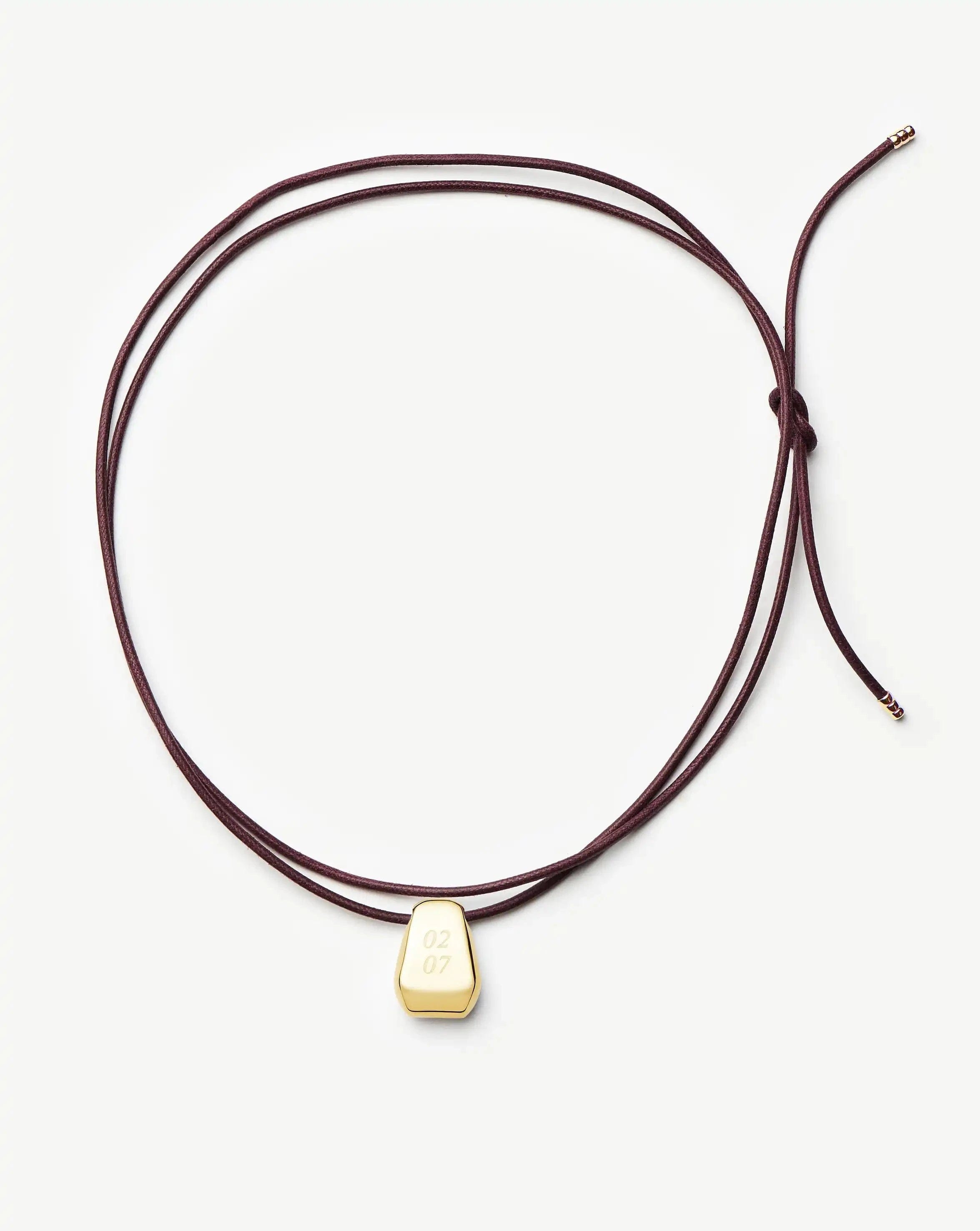 Missoma Lucy Williams Engravable Arco Cord Necklace | 18ct Gold Plated