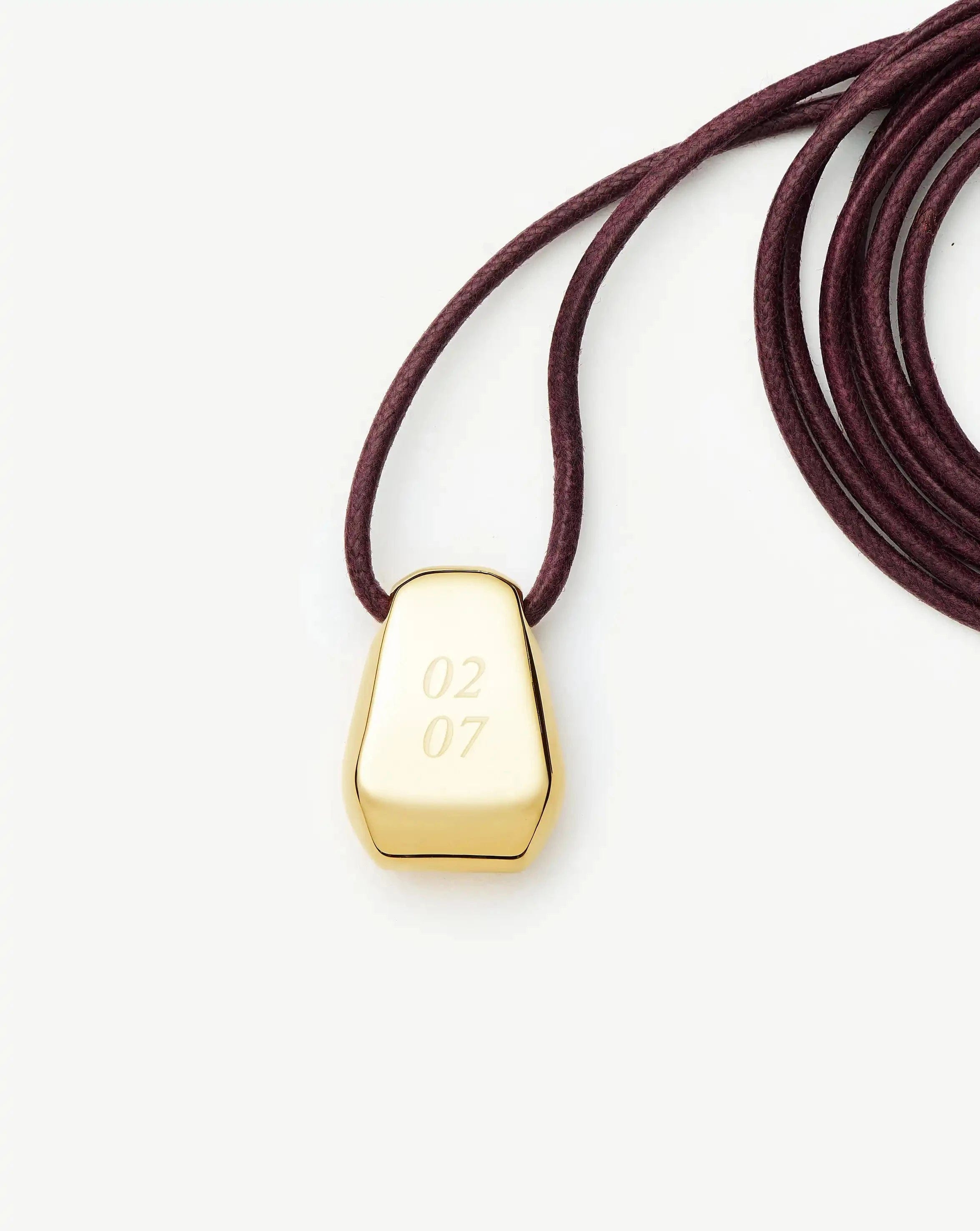 Missoma Lucy Williams Engravable Arco Cord Necklace | 18ct Gold Plated