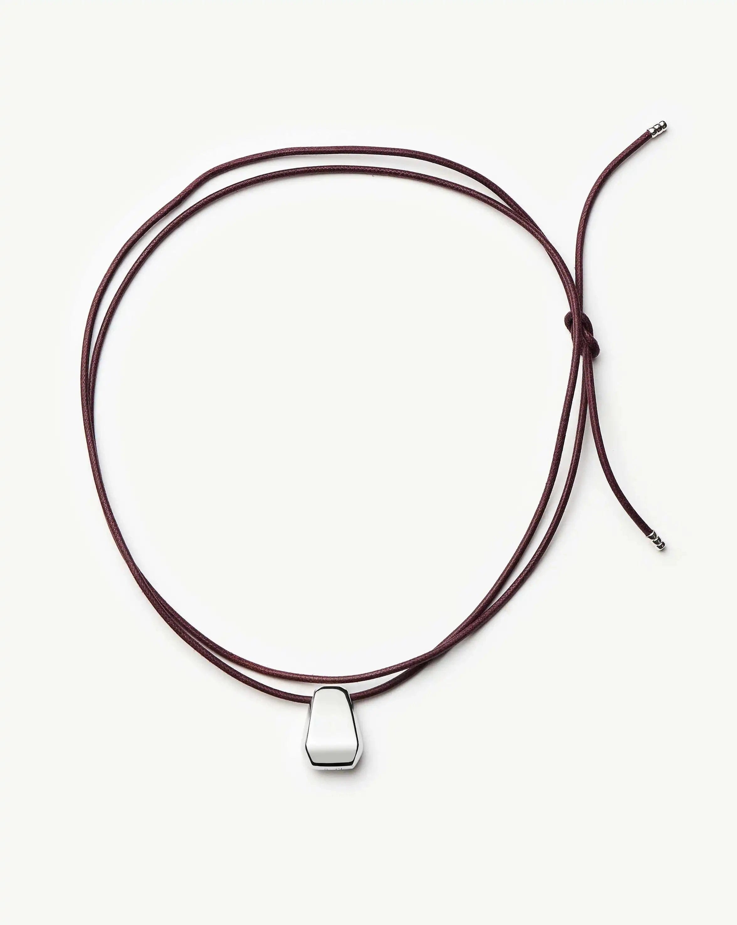 Missoma Lucy Williams Arco Cord Necklace | Silver Plated