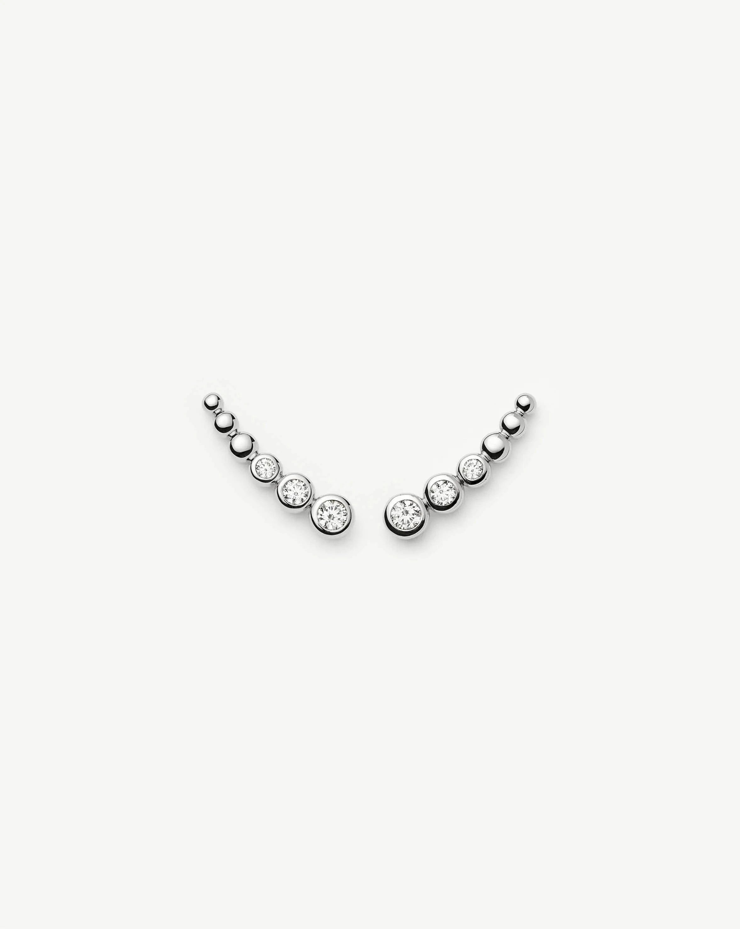 Missoma Tennis Climber Earrings | Sterling Silver/Cubic Zirconia