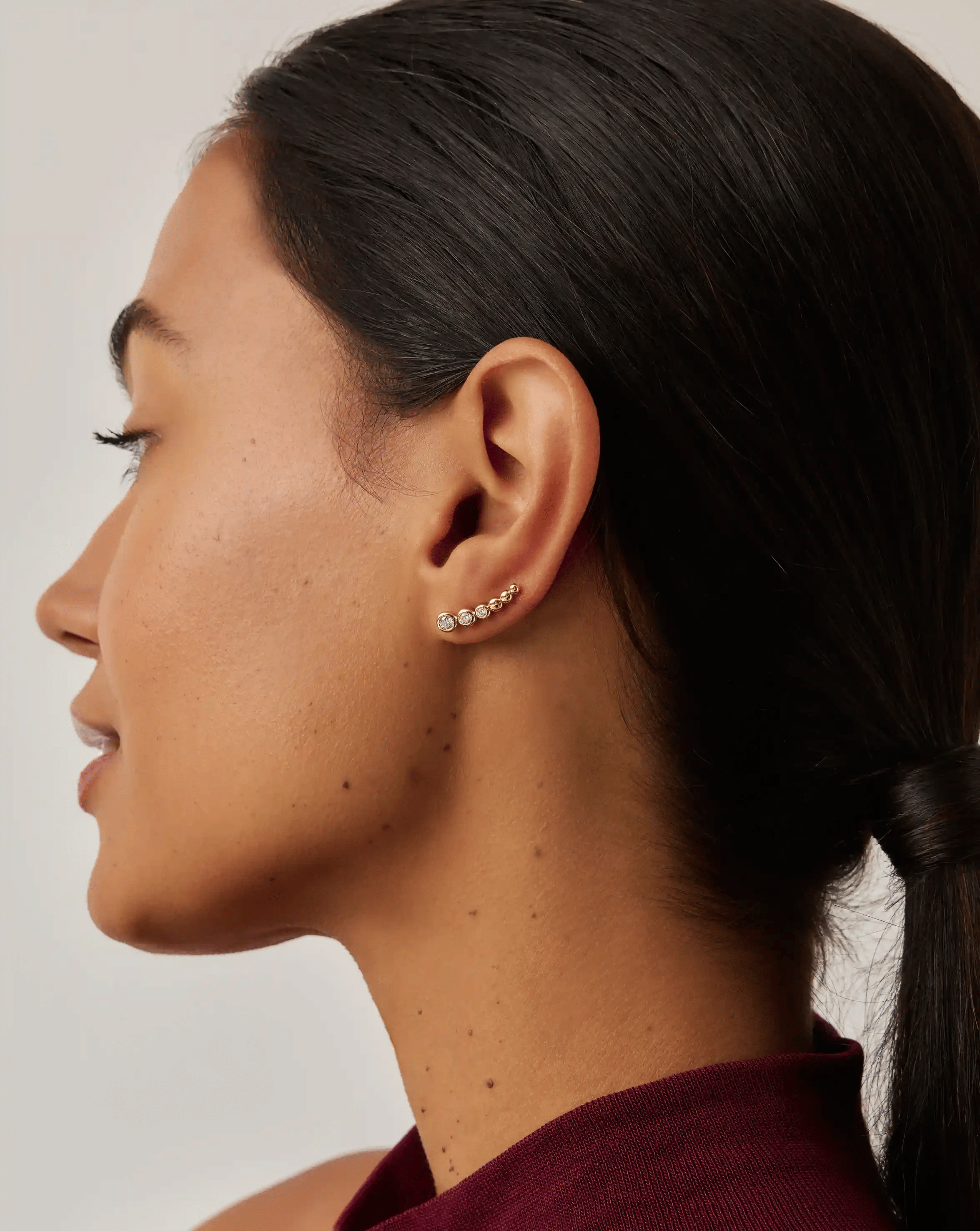 Missoma Tennis Climber Earrings | 18ct Gold Vermeil/Cubic Zirconia