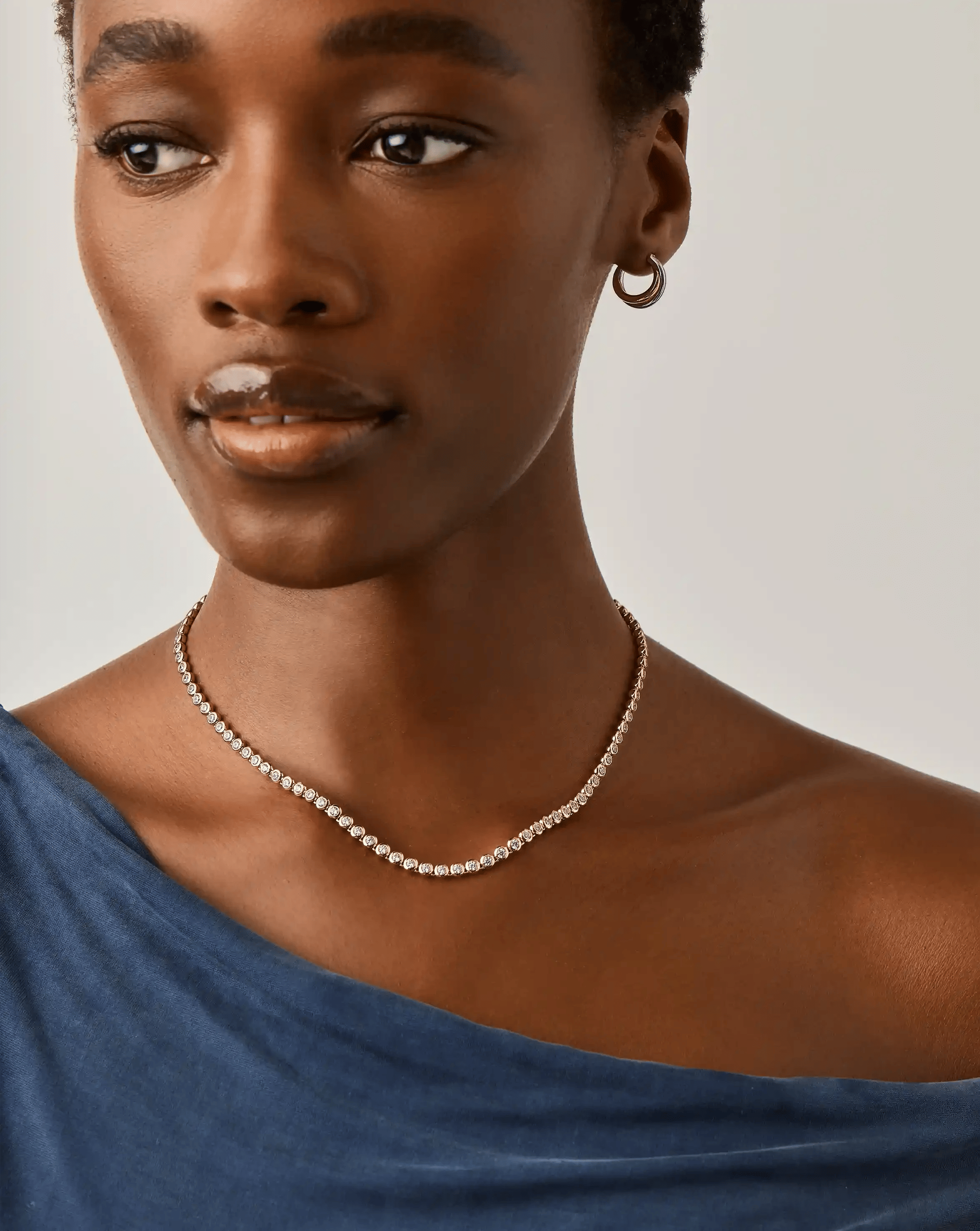 Missoma Tennis Round Necklace | 18ct Gold Plated/Cubic Zirconia
