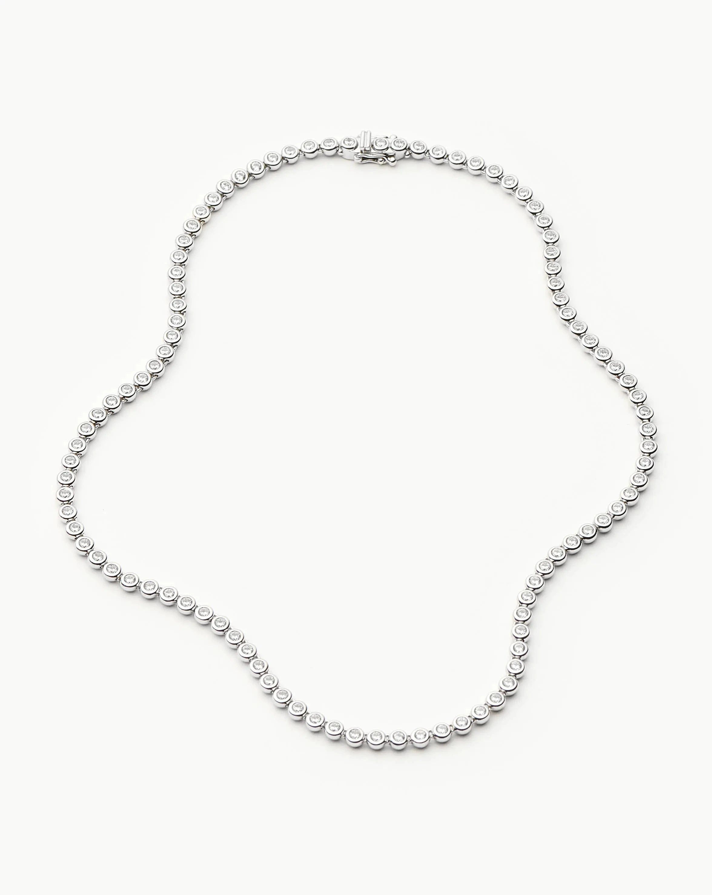 Missoma Tennis Round Necklace | Silver Plated/Cubic Zirconia