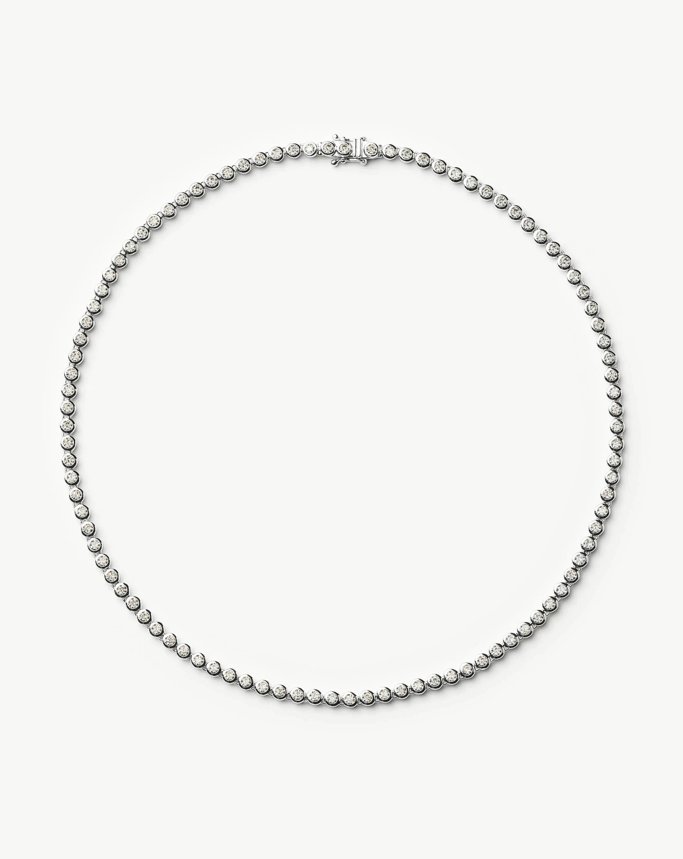 Missoma Tennis Round Necklace | Silver Plated/Cubic Zirconia