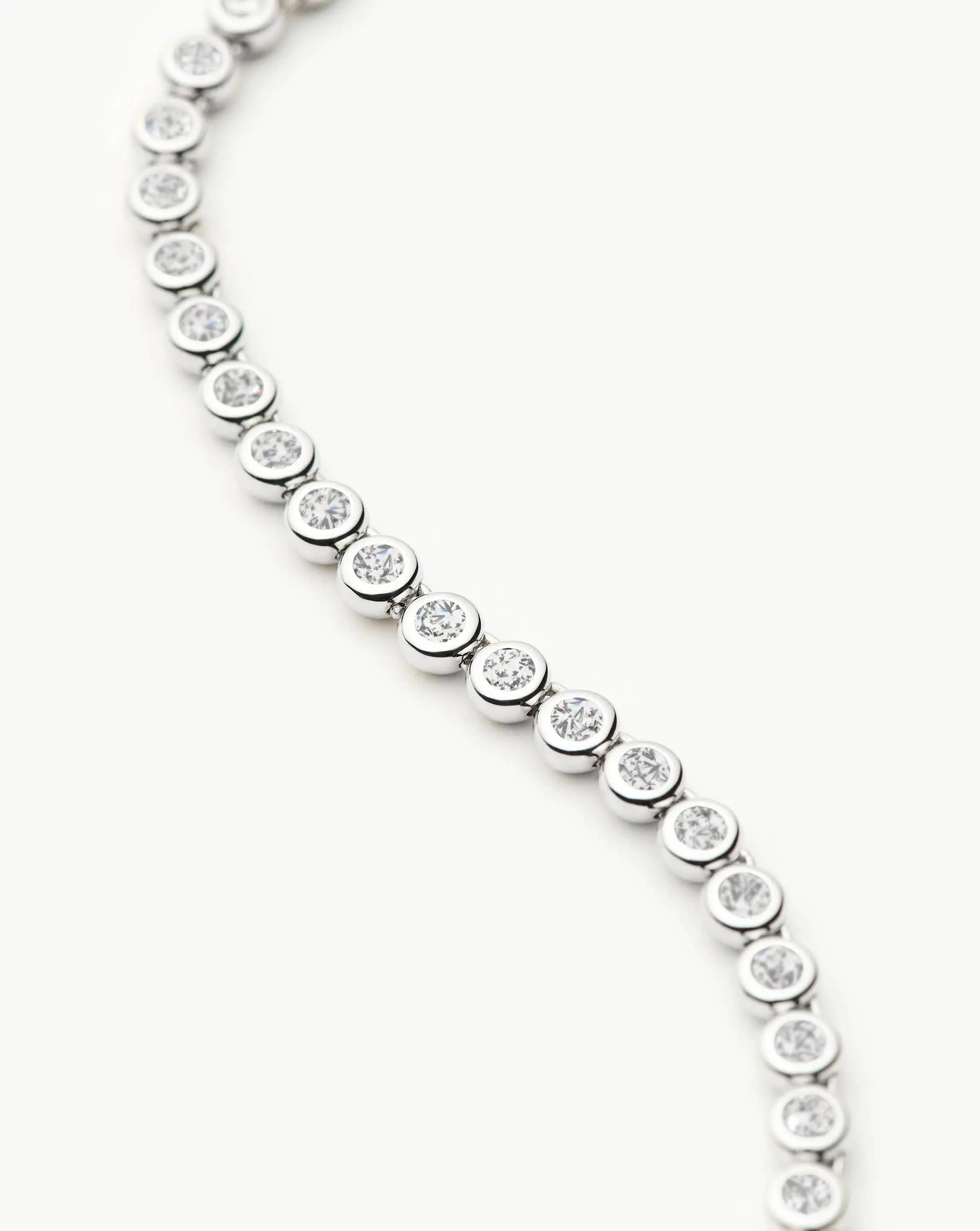 Missoma Tennis Round Necklace | Silver Plated/Cubic Zirconia