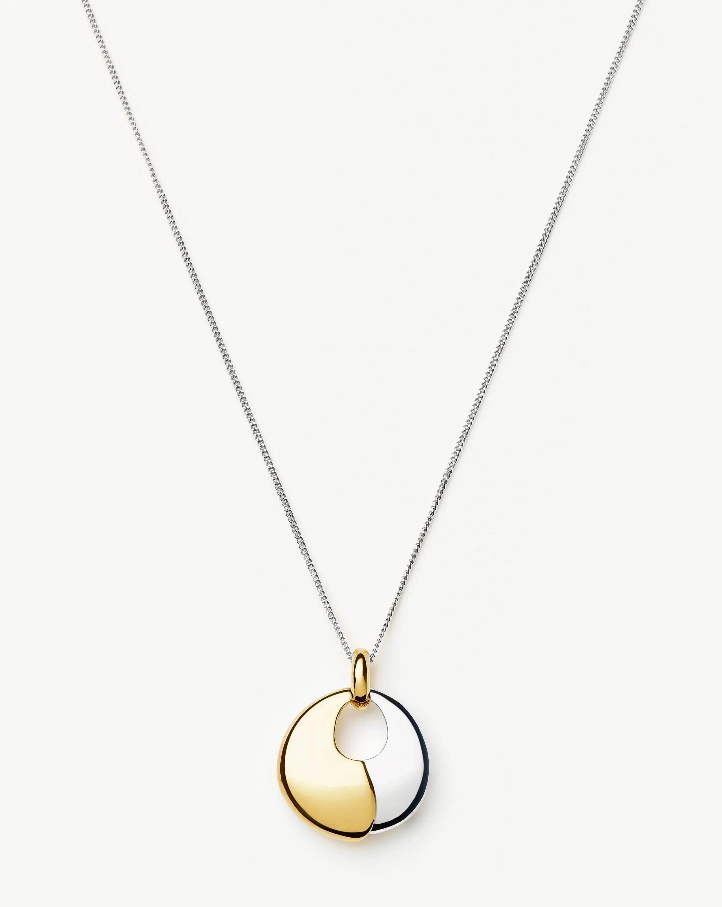 Missoma Sculptural Pebble Pendant Necklace Set | Mixed Metal