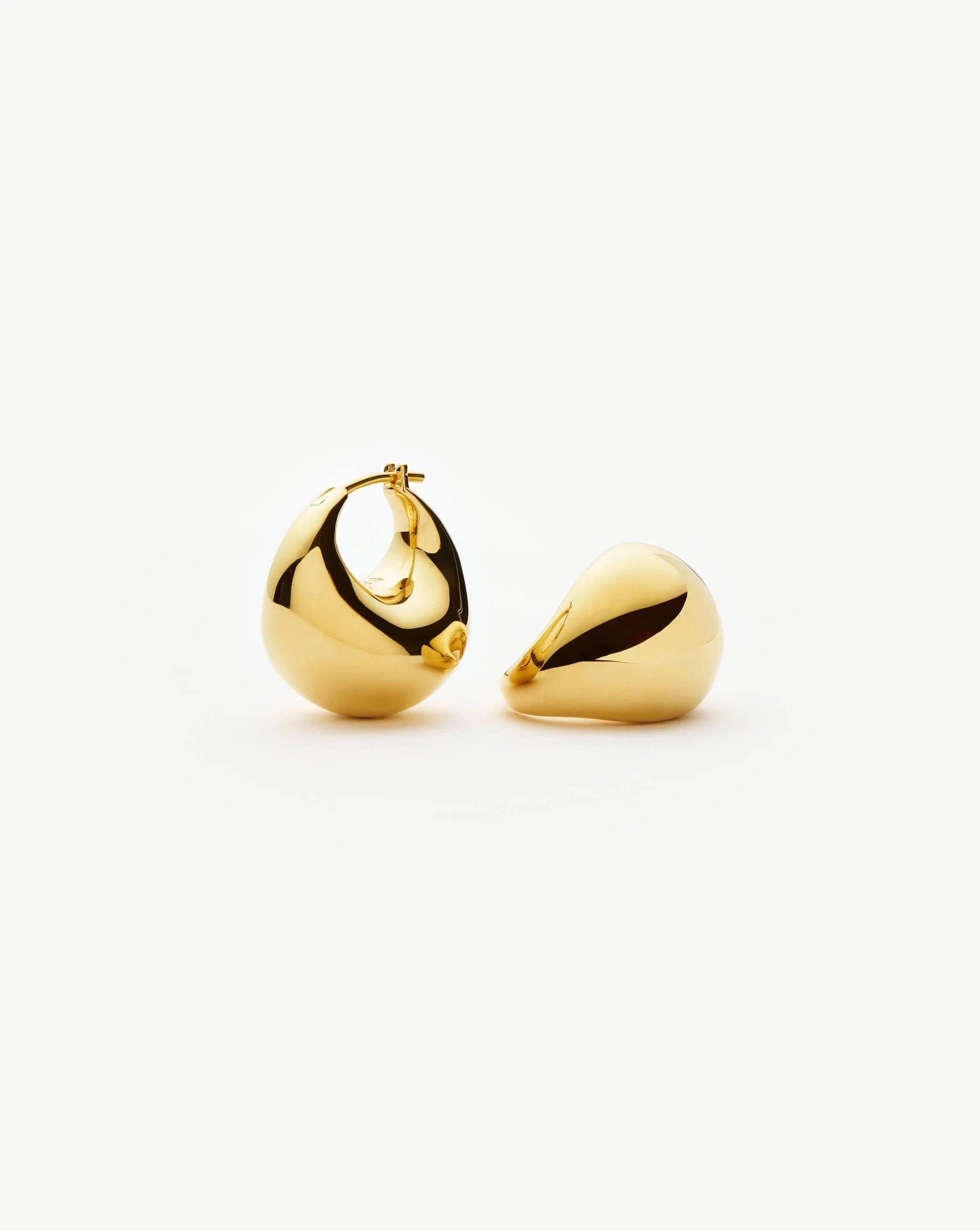 Missoma Sculptural Chubby Dome Small Hoop Earrings | 18ct Gold Plated