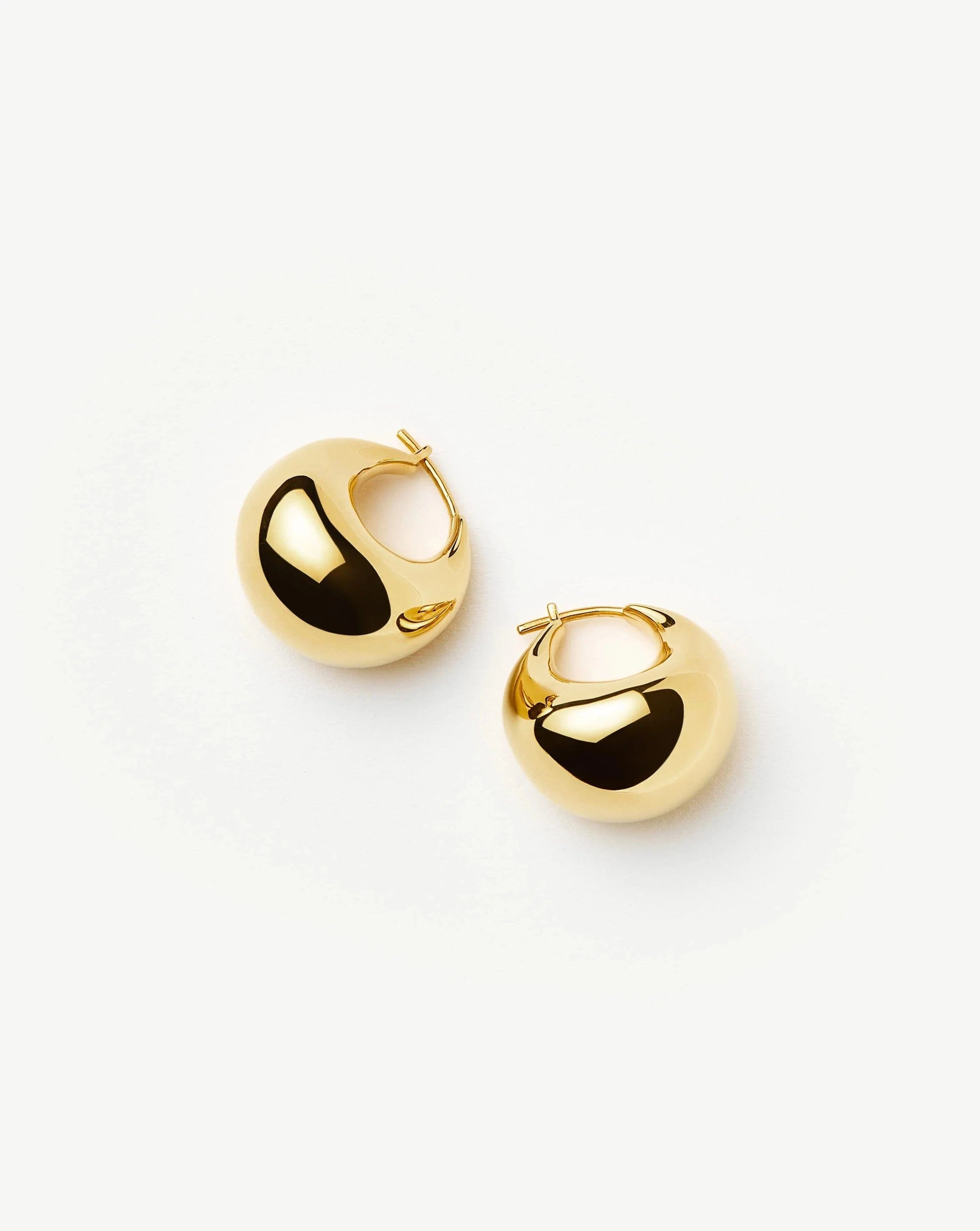 Missoma Sculptural Chubby Dome Small Hoop Earrings | 18ct Gold Plated