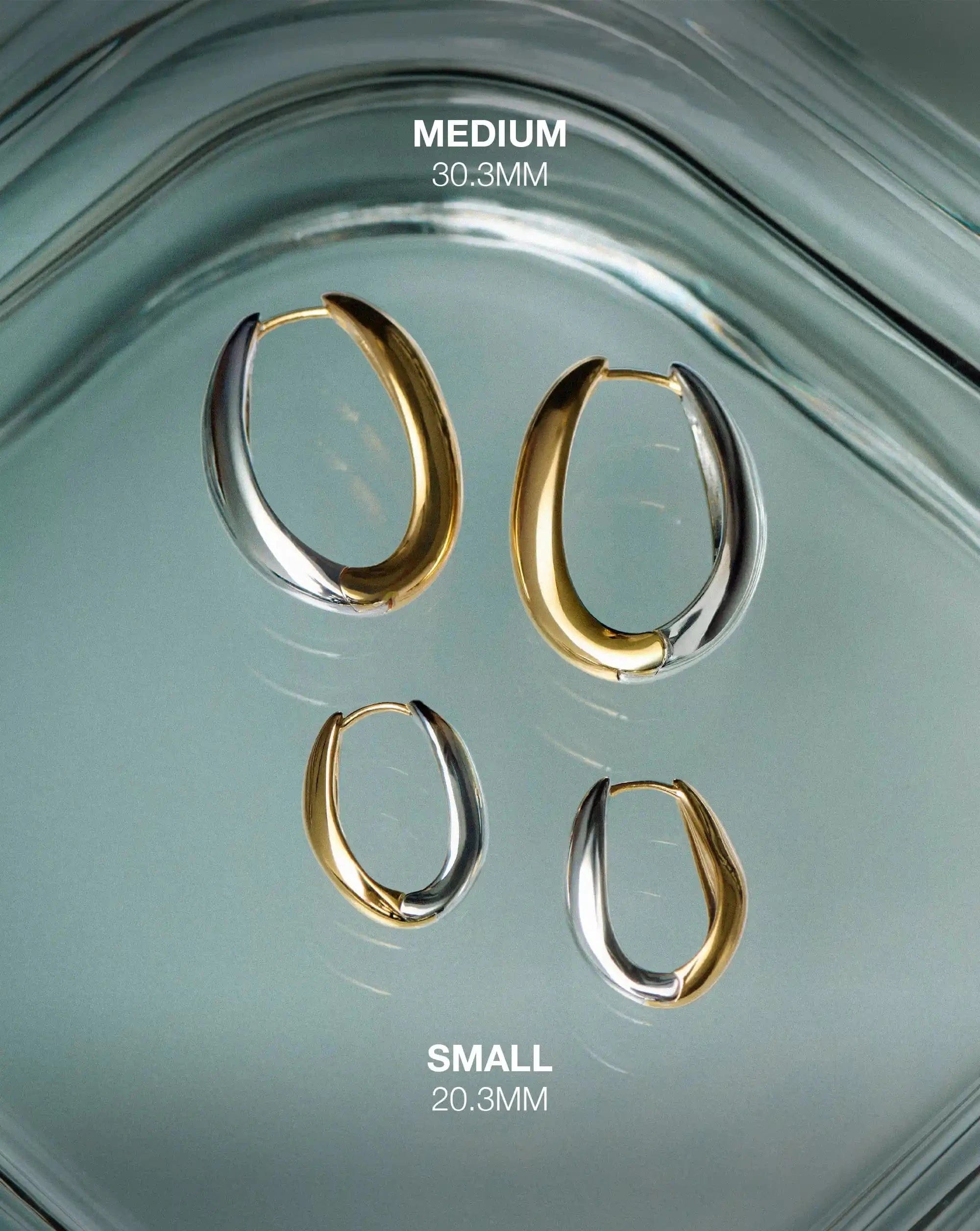 Missoma Savi Signature Medium Hoop Earrings | Mix Metal