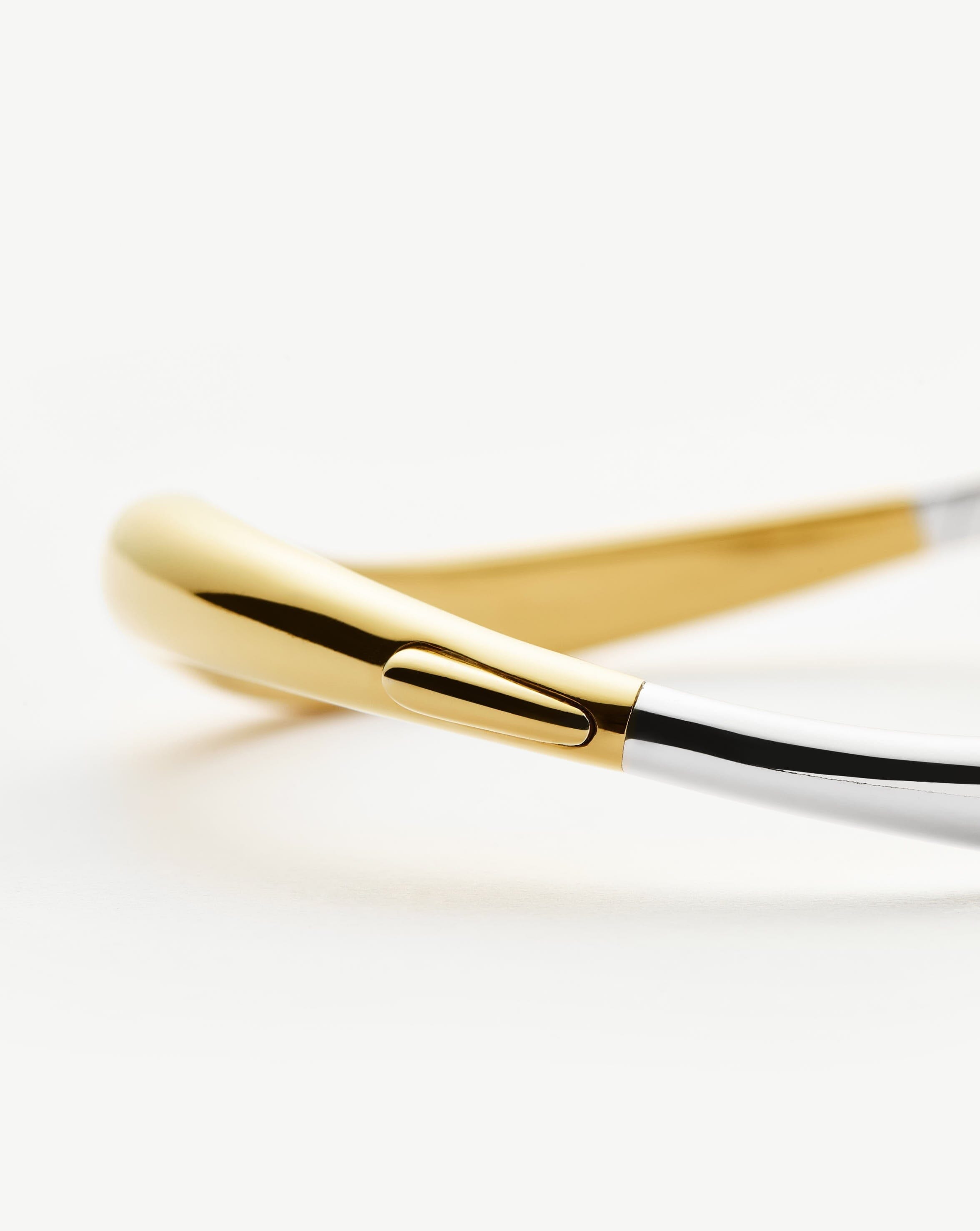 Missoma Savi Signature Hinged Bangle | Mixed Metal