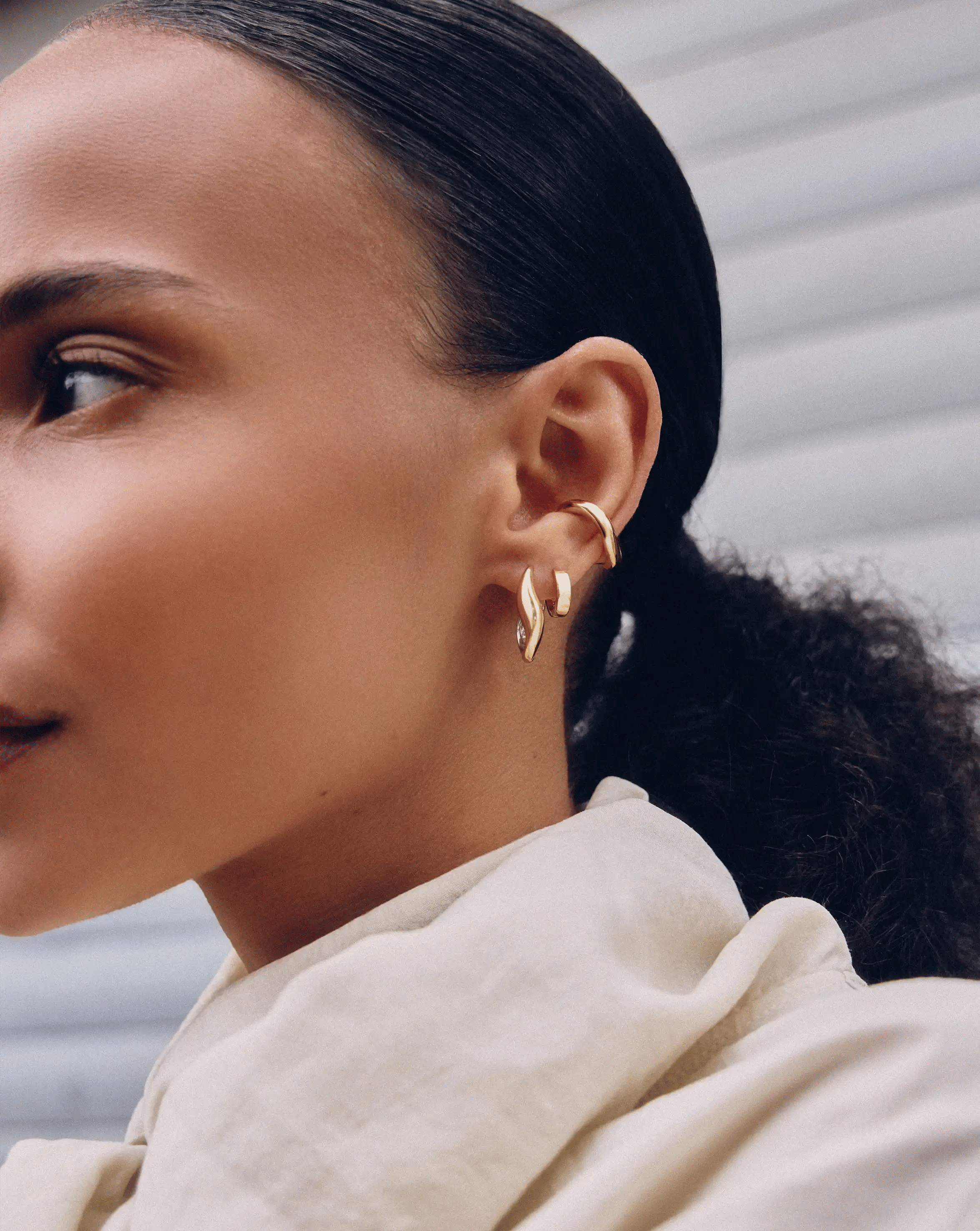 Missoma Savi Signature Small Hoop Earrings | Mix Metal