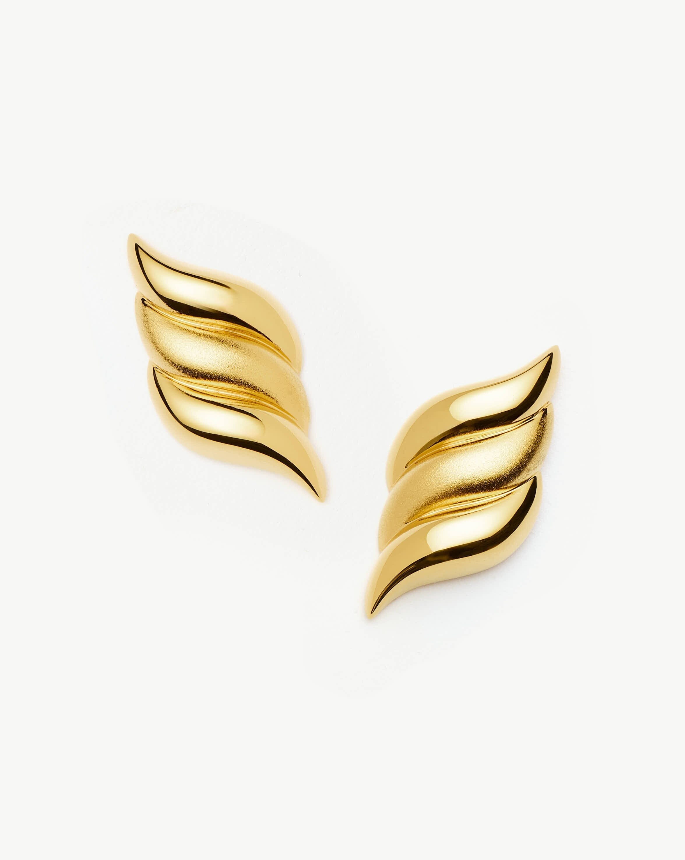 Missoma Savi Signature Oversized Stud Earrings | 18ct Gold Plated