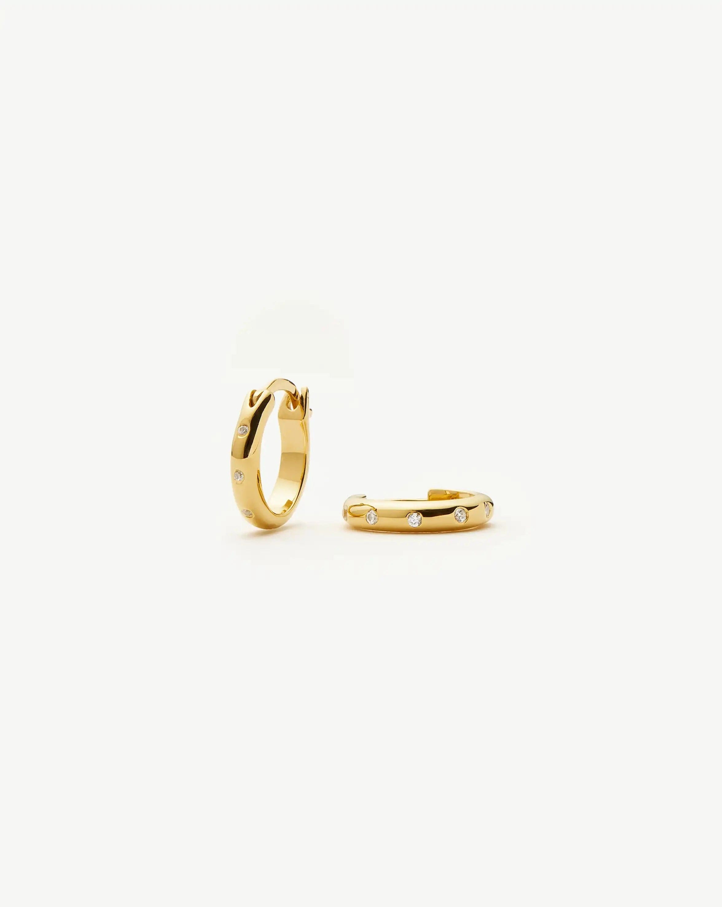 Missoma Mini Solar Studded Hoop Earrings