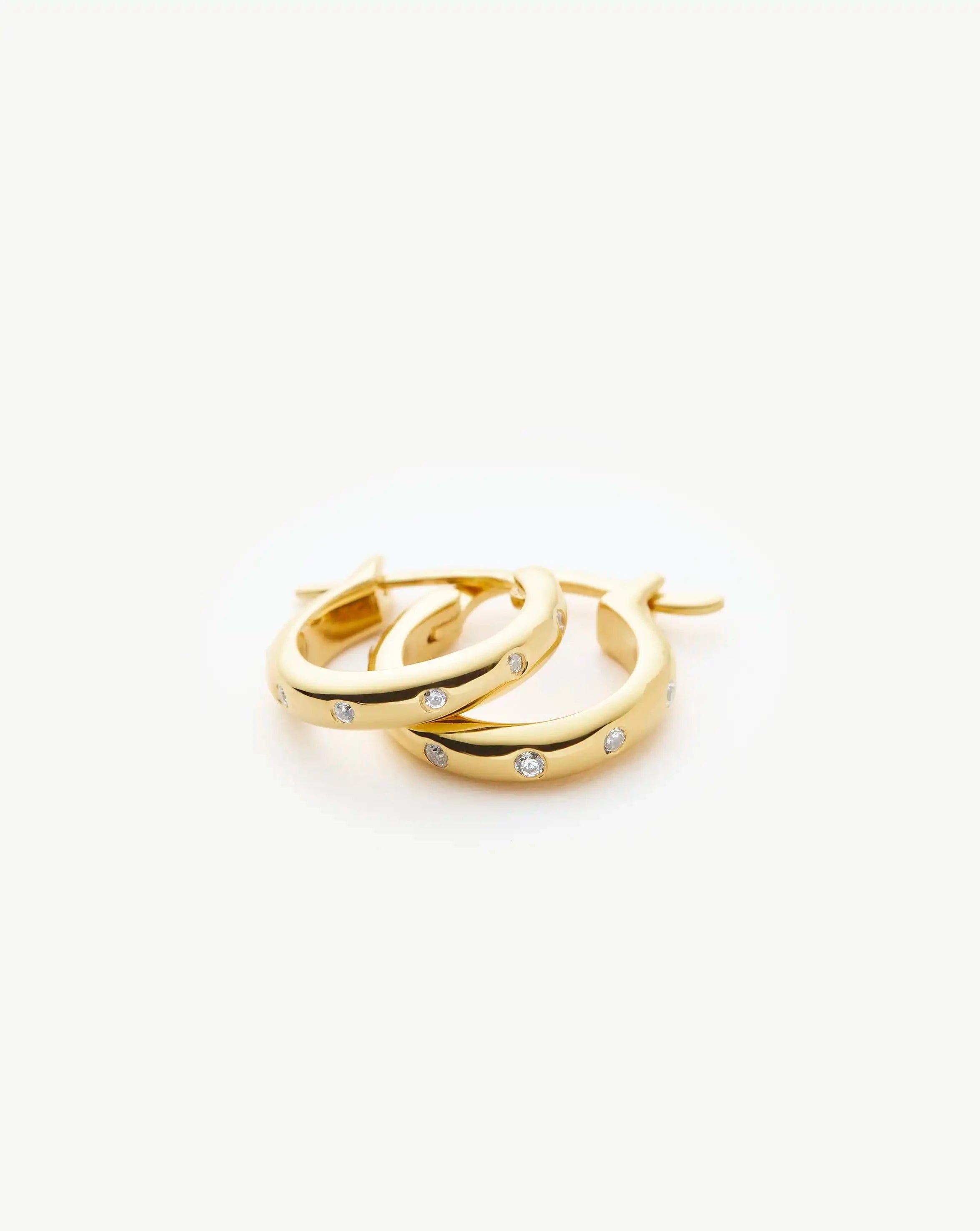 Missoma Mini Solar Studded Hoop Earrings