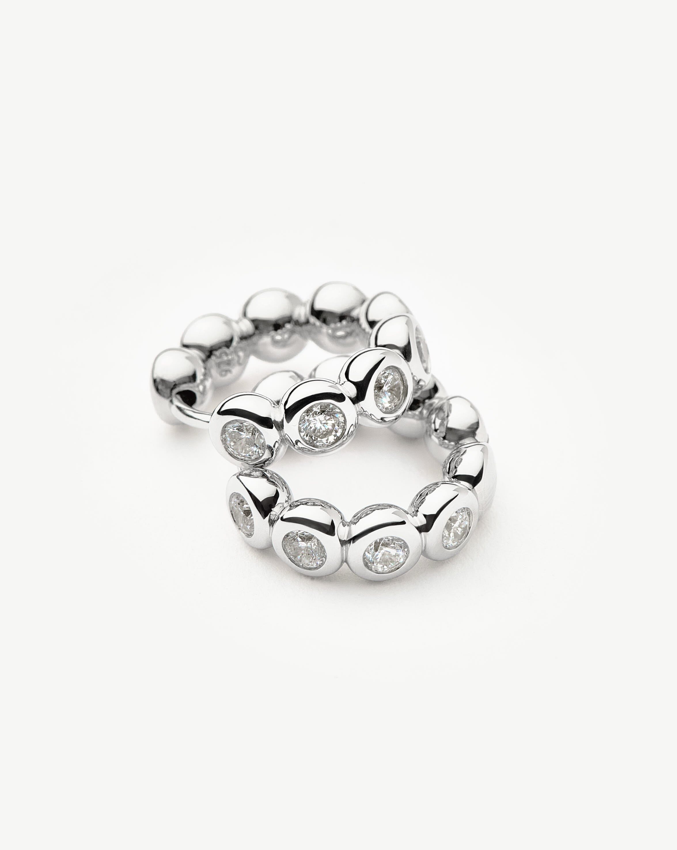 Missoma Tennis Small Hoop Earrings| Sterling Silver Cubic Zirconia