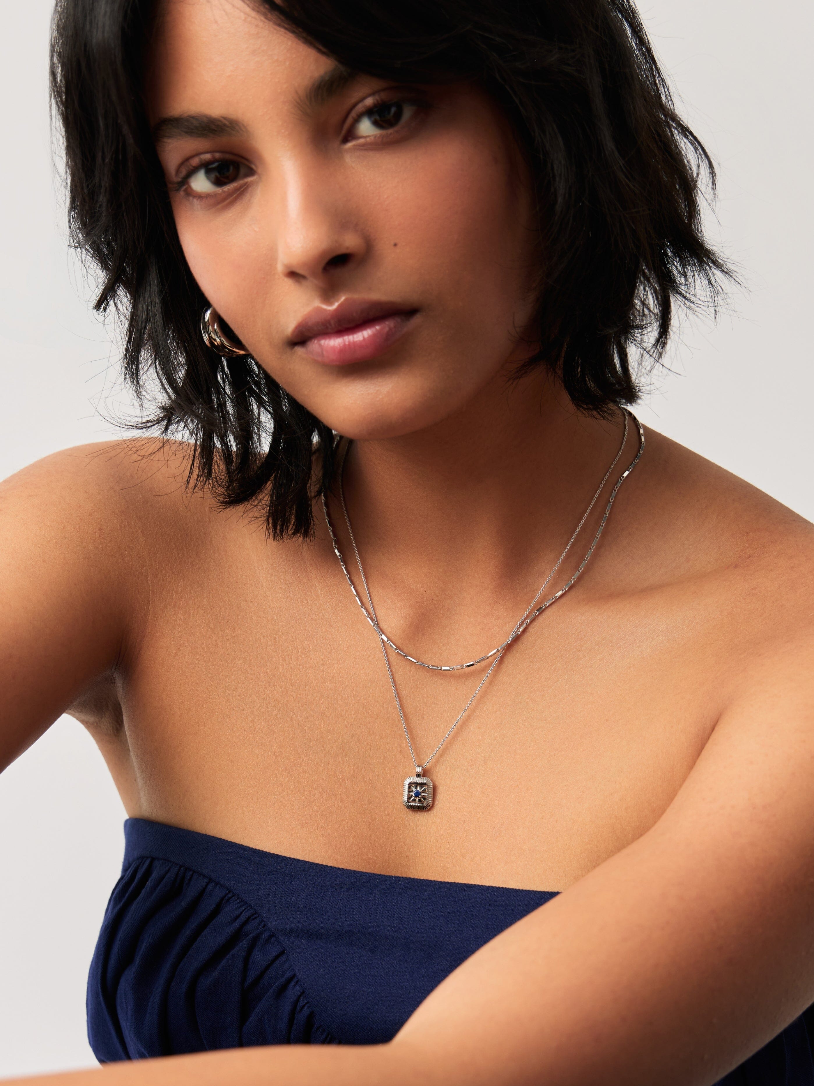 Missoma September Birthstone Pendant Necklace | Lapis/September