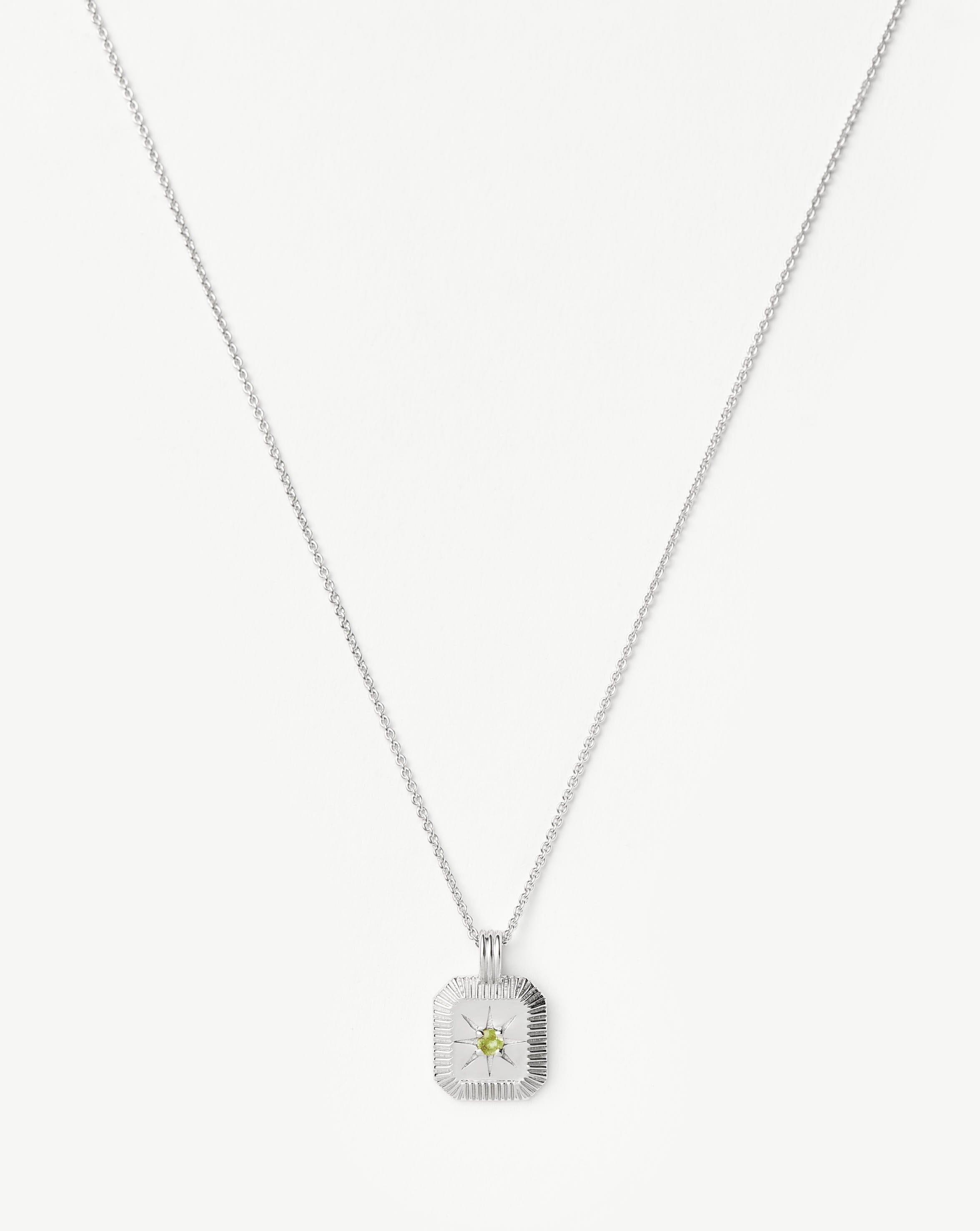 Missoma August Birthstone Pendant Necklace | Peridot/August