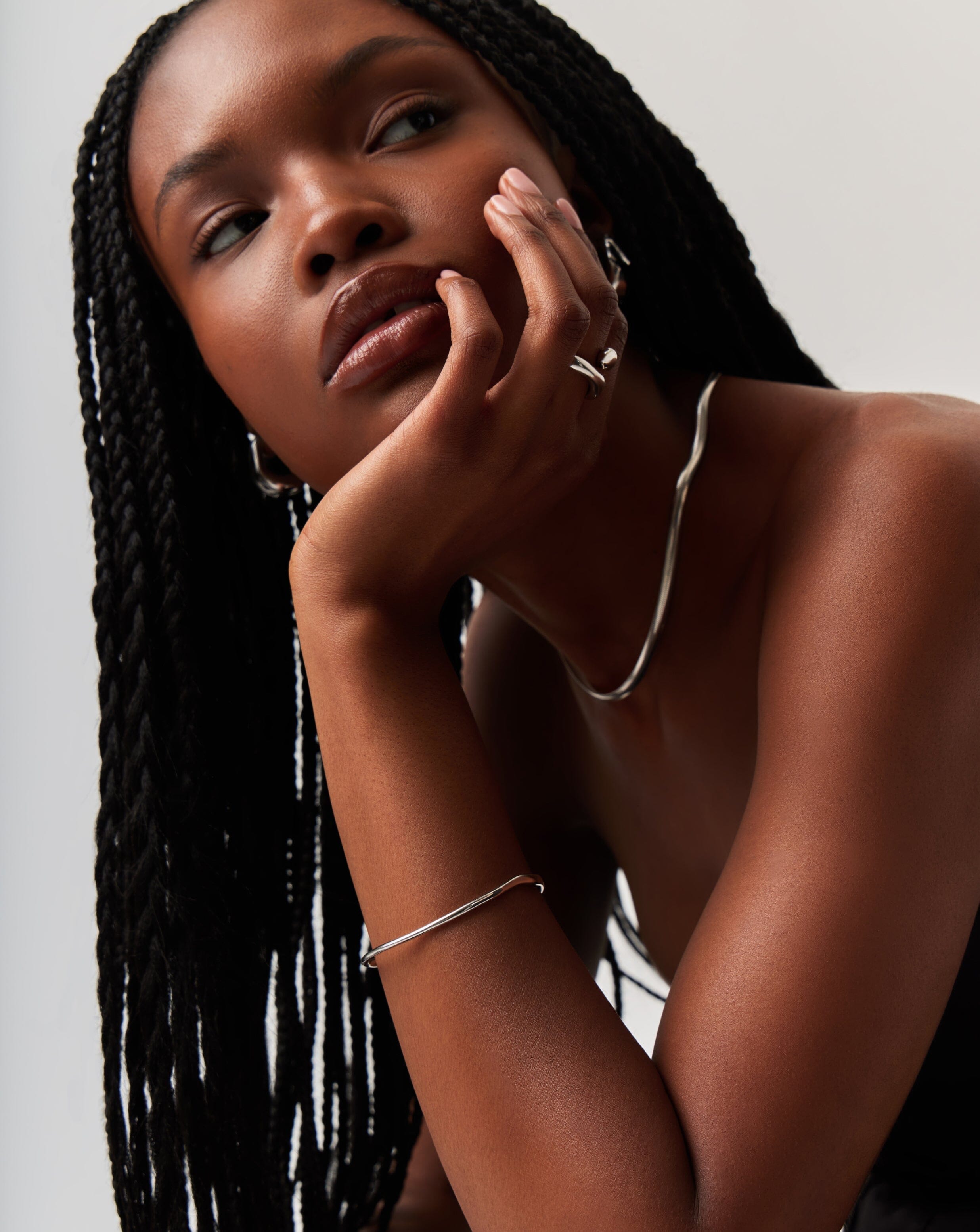 Missoma Molten Ripple Bangle | Sterling Silver