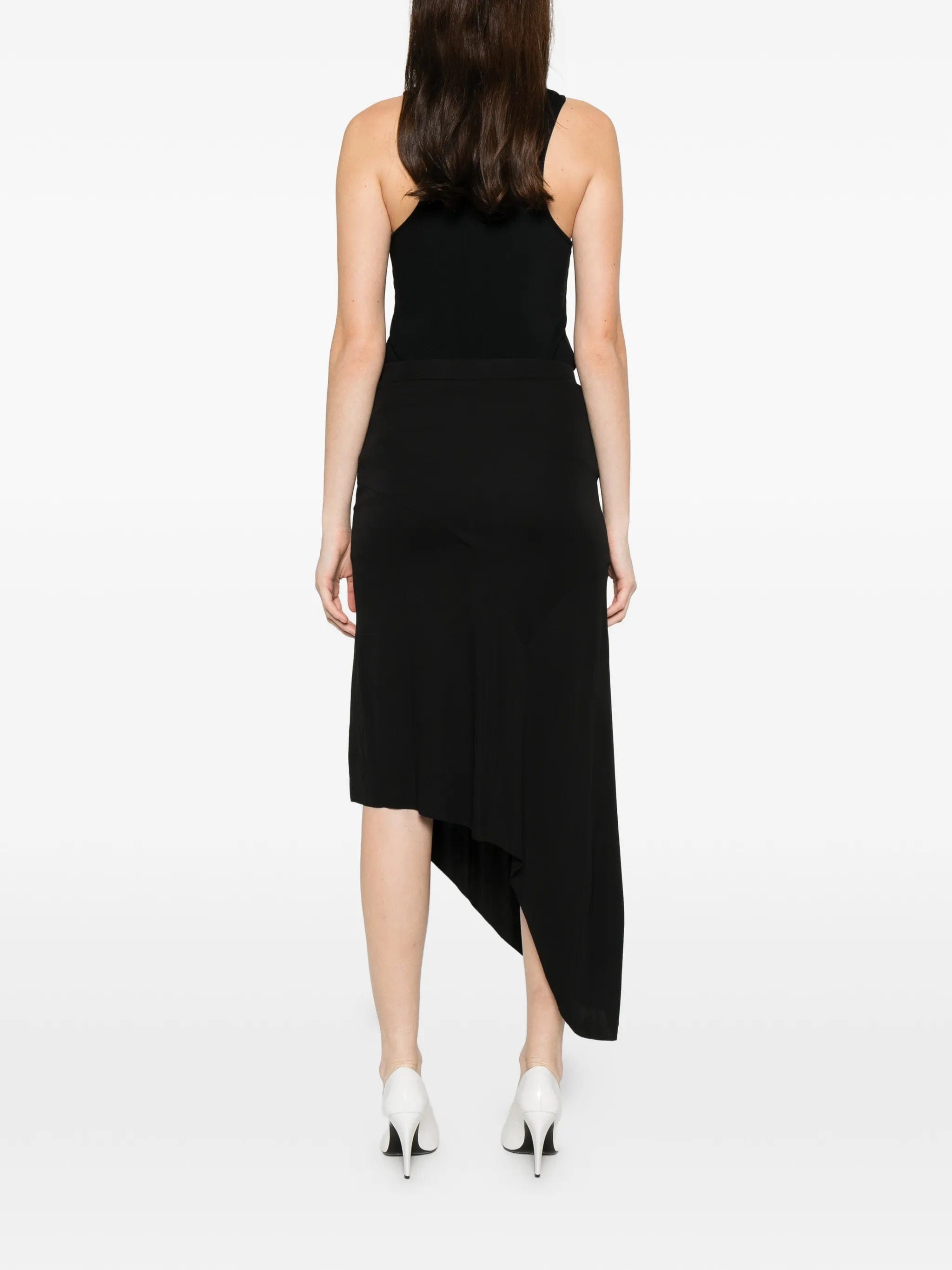 The Frankie Shop Kitty sheer asymmetric skirt