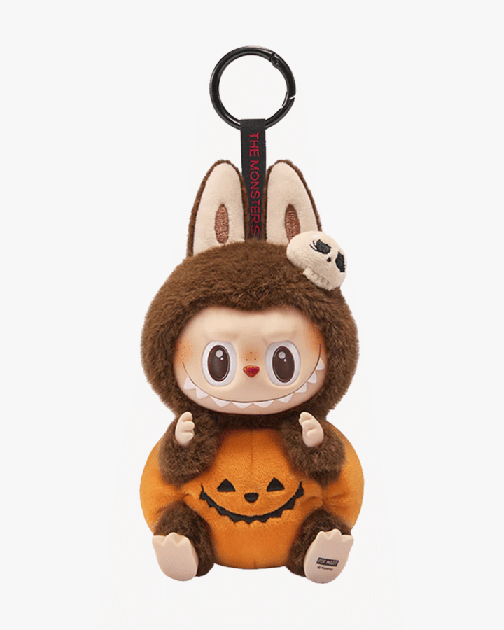the monsters POP MART x THE MONSTERS LABUBU HAPPY HALLOWEEN PARTY SERIES - SITTING PUMPKIN VINYL PLUSH PENDANT