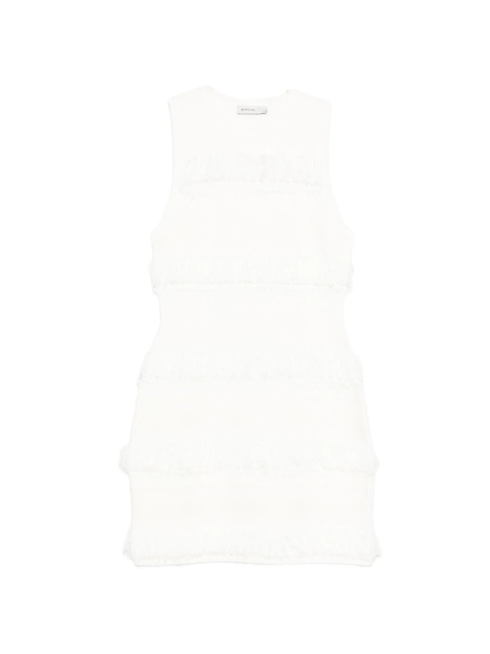 Simkhai fringed striped mini dress