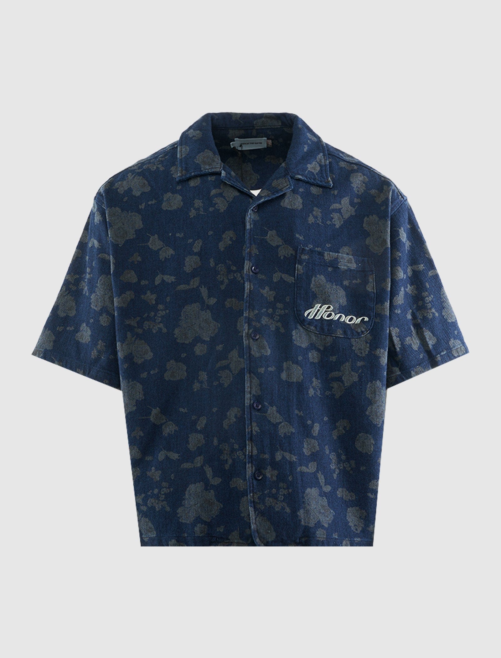 HONOR THE GIFT INDIGO FLORAL CAMP SHIRT