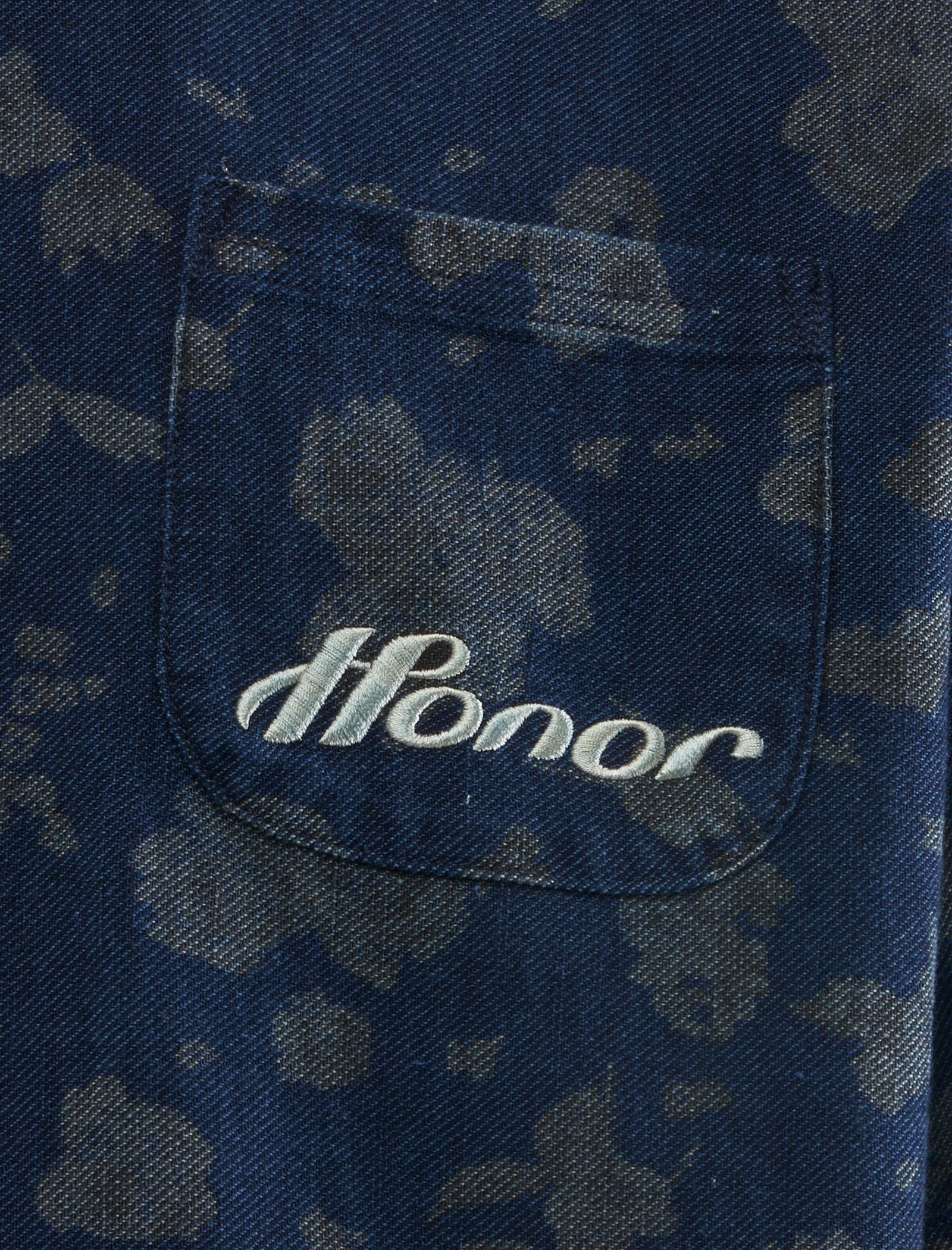 HONOR THE GIFT INDIGO FLORAL CAMP SHIRT
