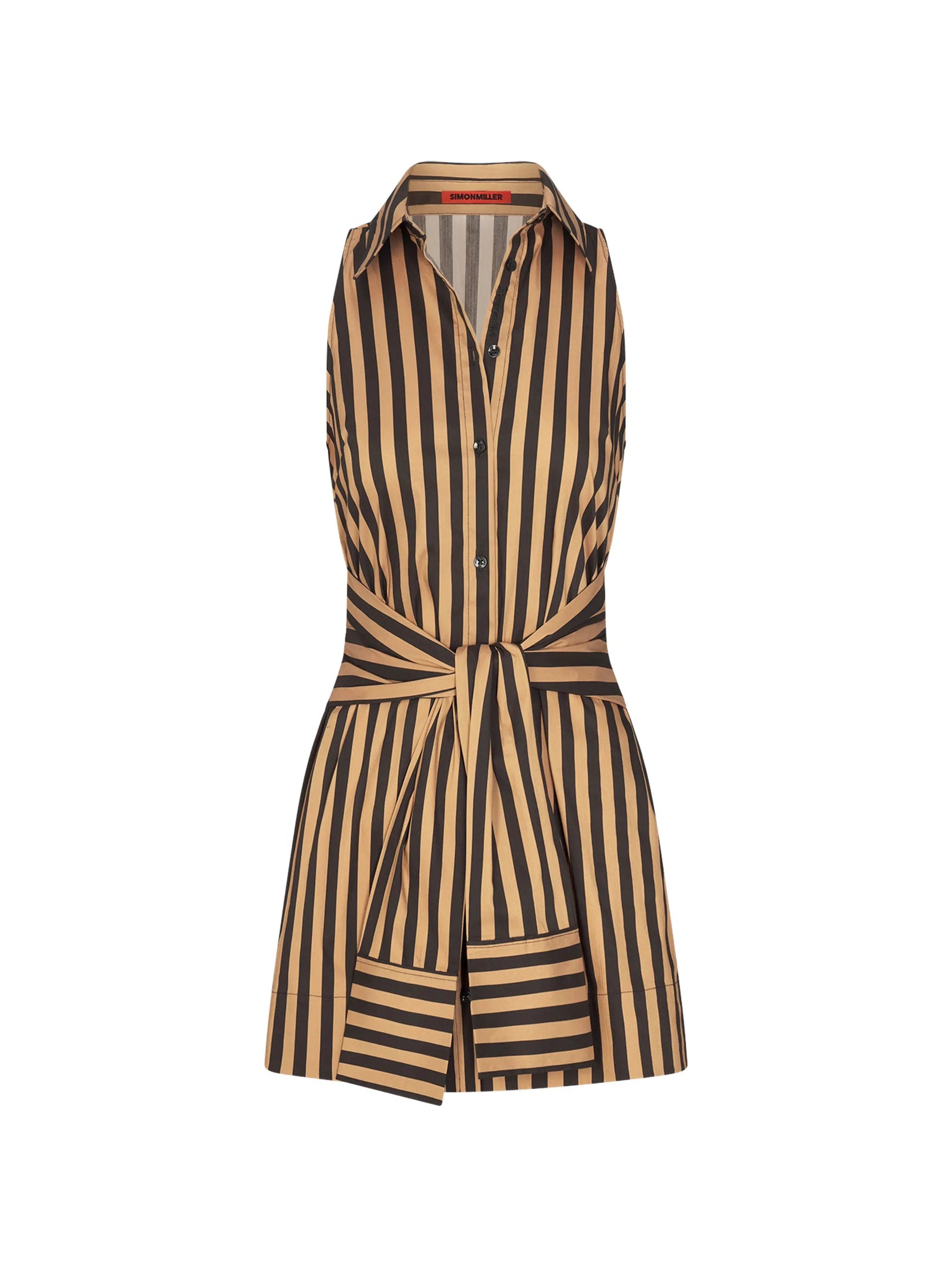 Simon Miller Inna striped sleeveless mini shirt dress