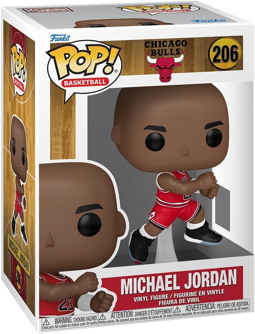 Merch by Beverly NBA Legends Bulls Michael Jordan 1989 Playoffs Funko Pop! Vinyl Figure #206 with Funko Protector