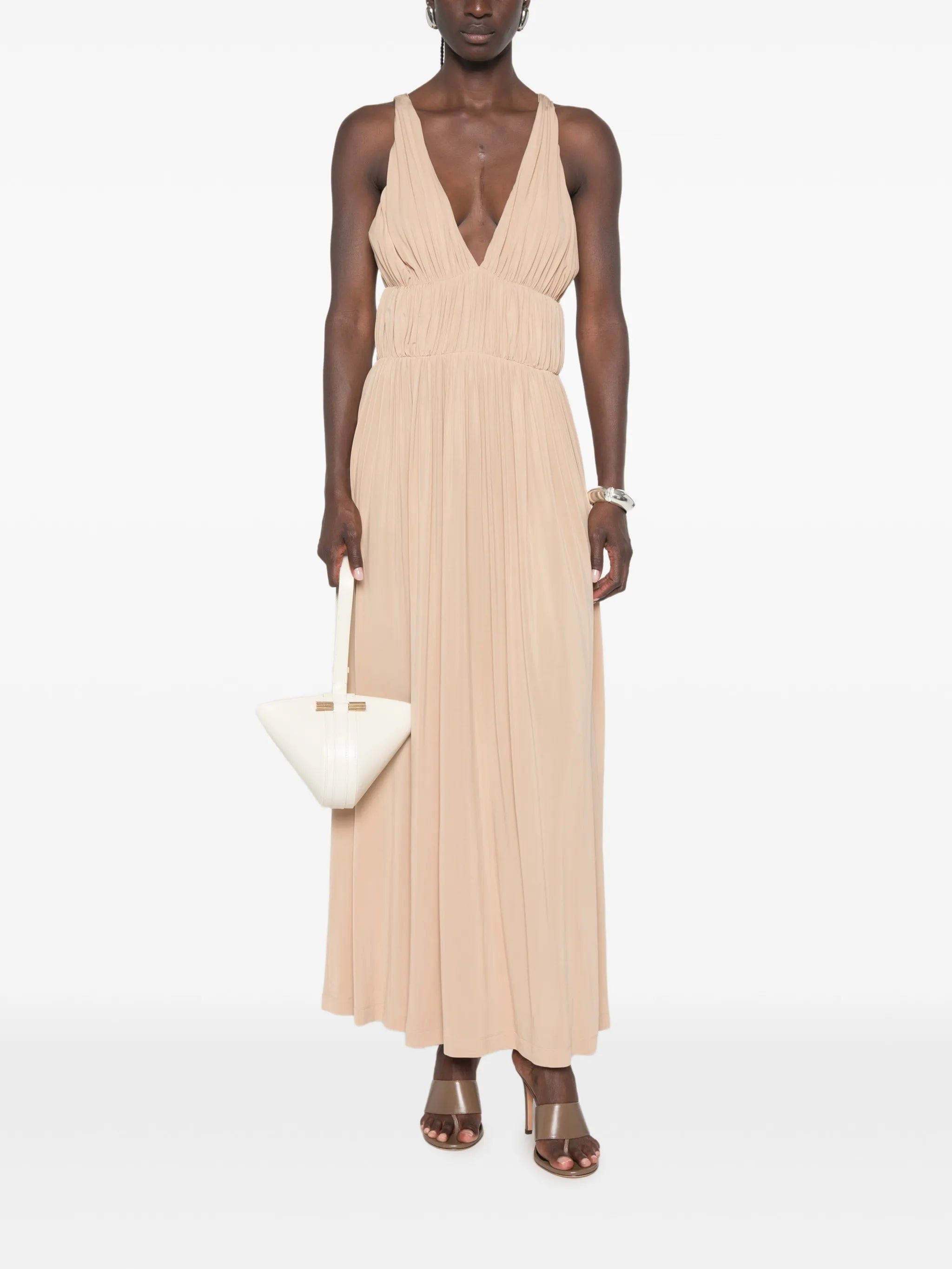 TOVE Ouida pleated maxi dress