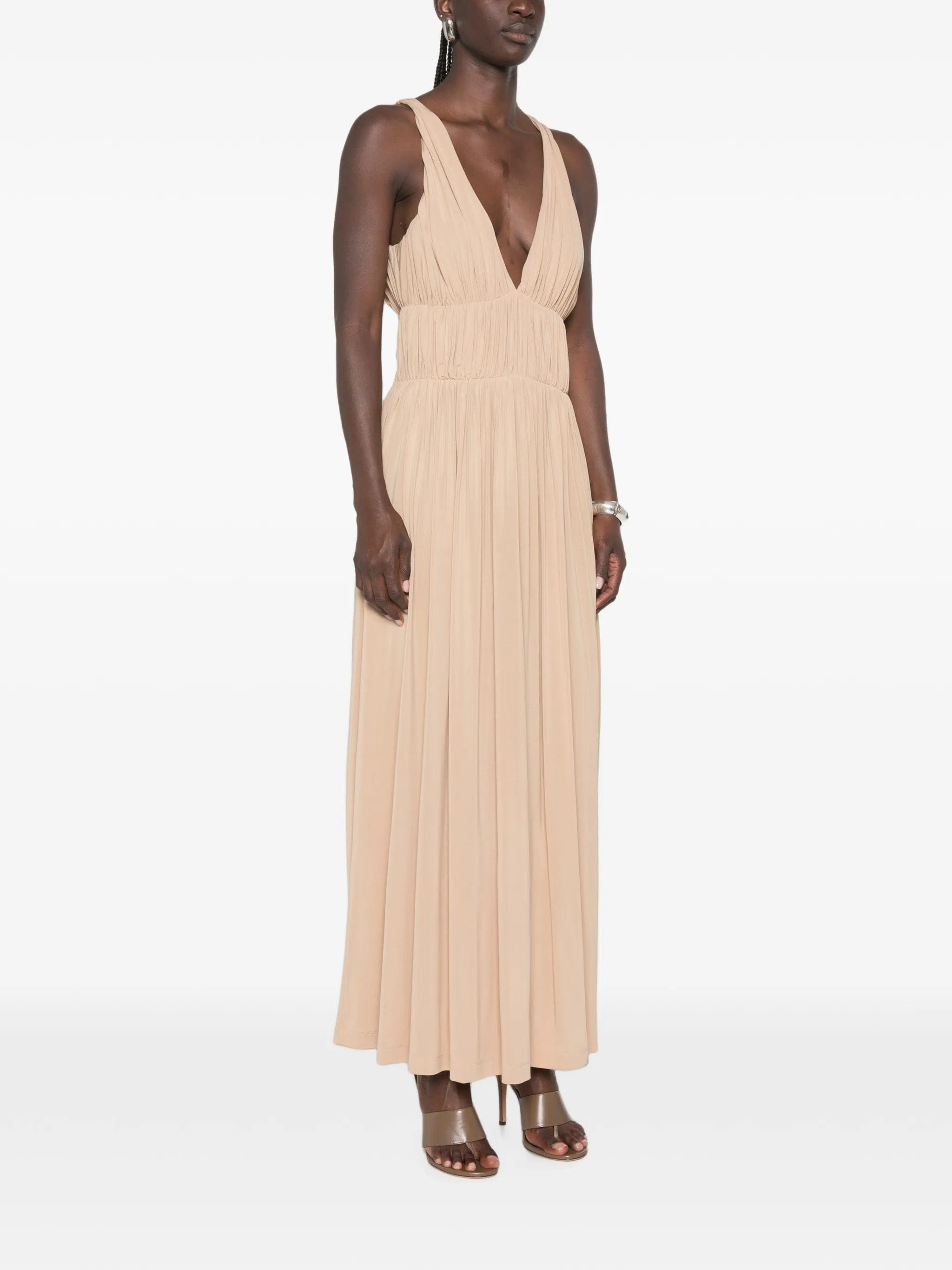 TOVE Ouida pleated maxi dress