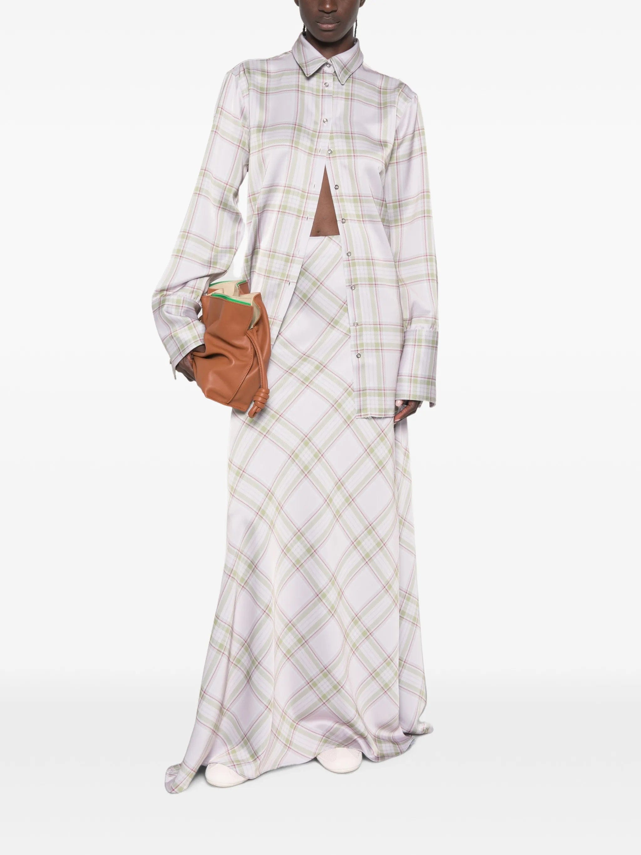 Marques'almeida tartan - pattern shirt