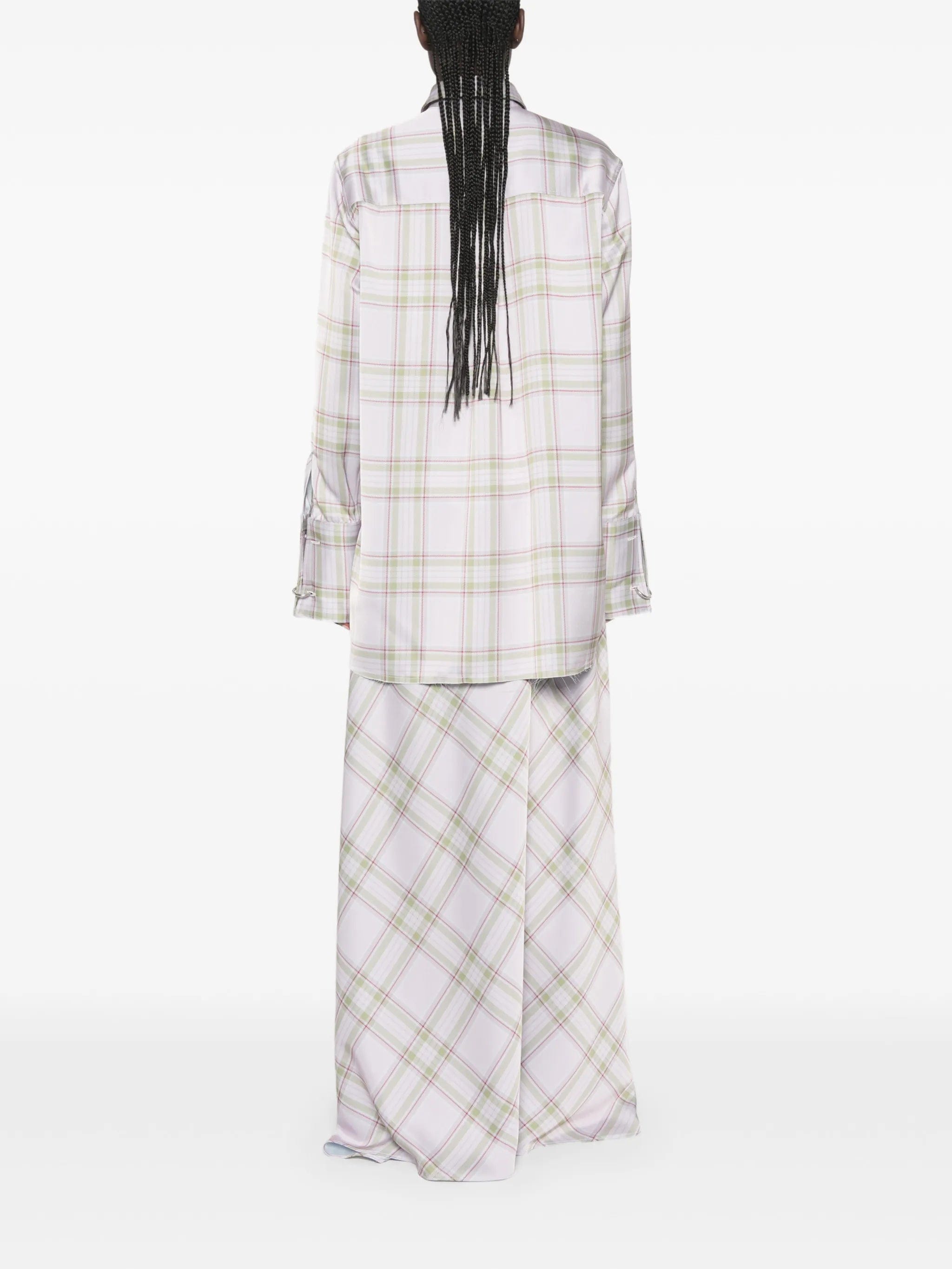Marques'almeida tartan - pattern shirt