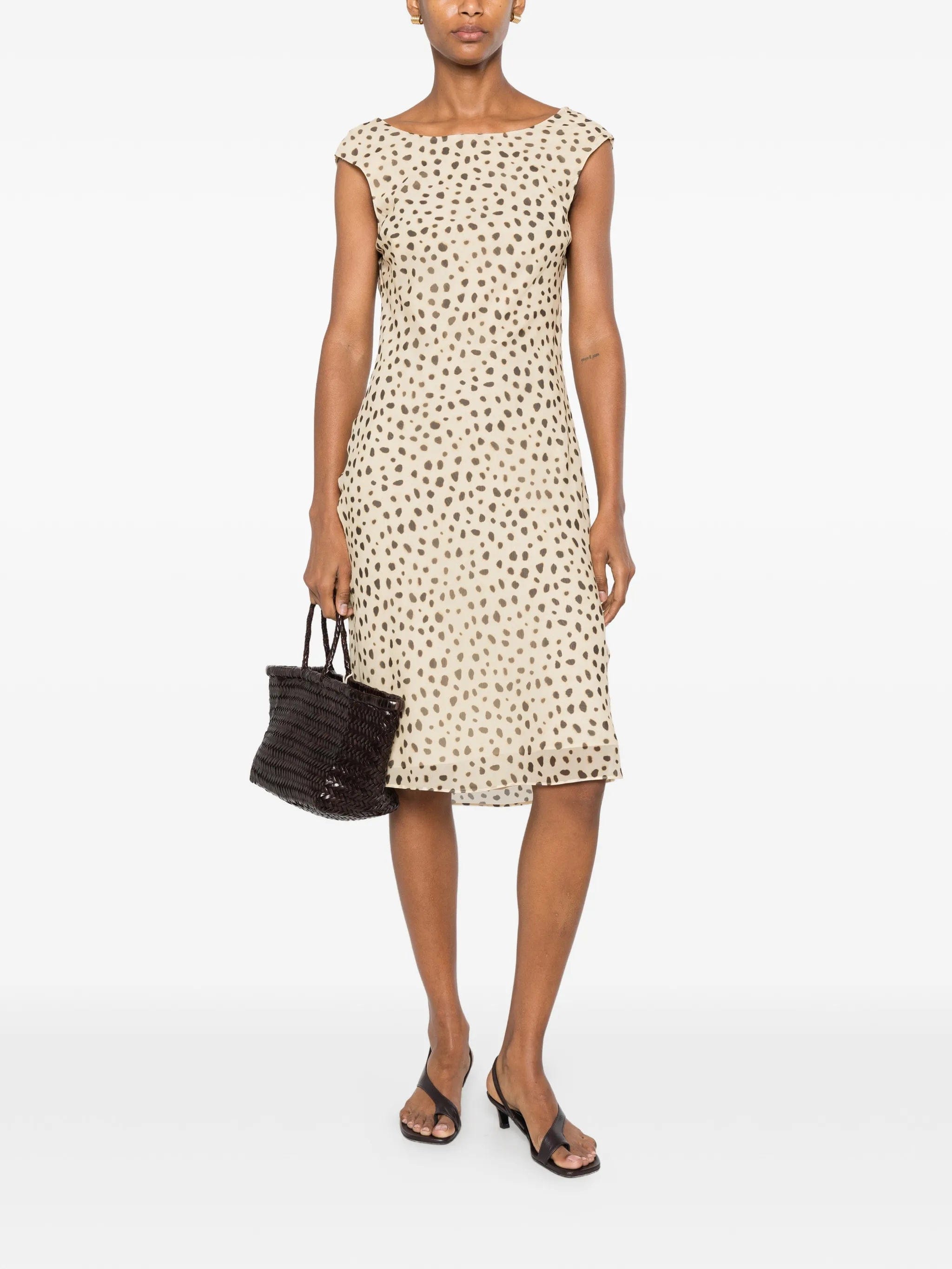 Posse Leo cheetah - print midi dress