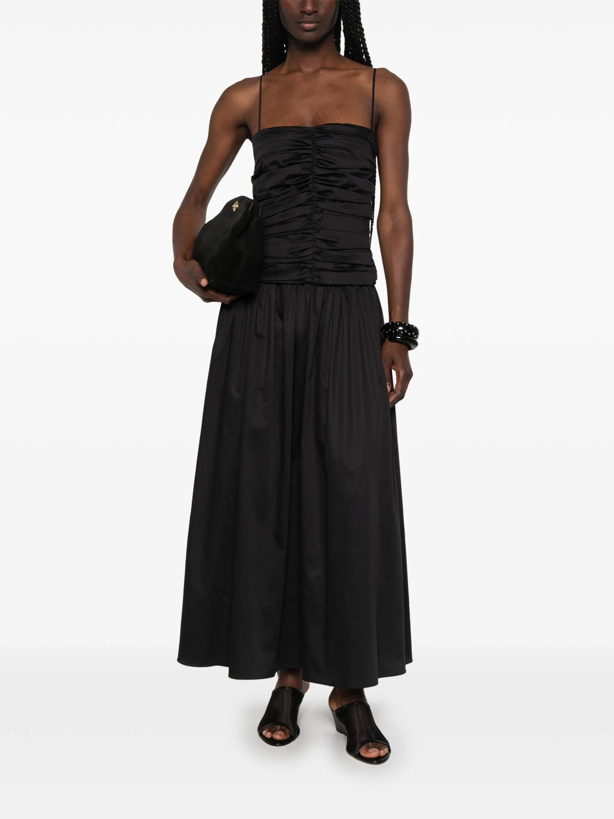 TOVE Amina ruched midi dress