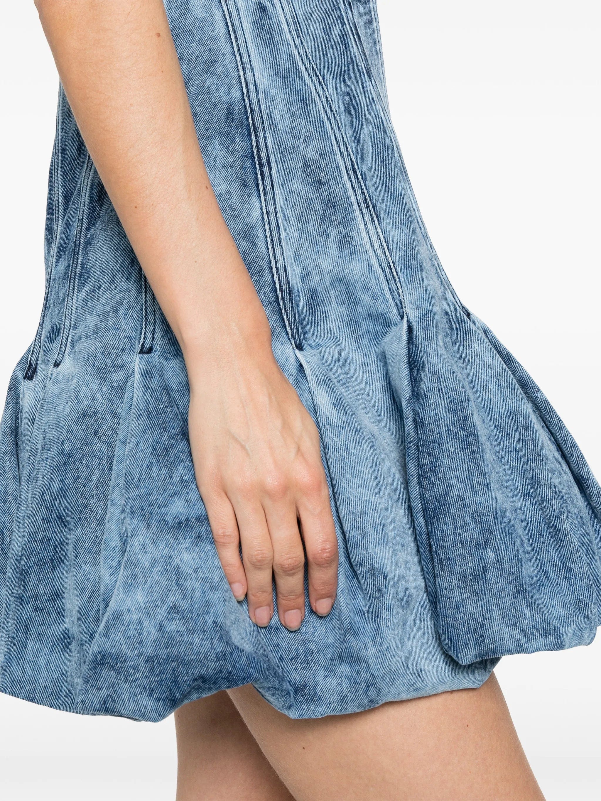 Marques'almeida acid wash pleated dress