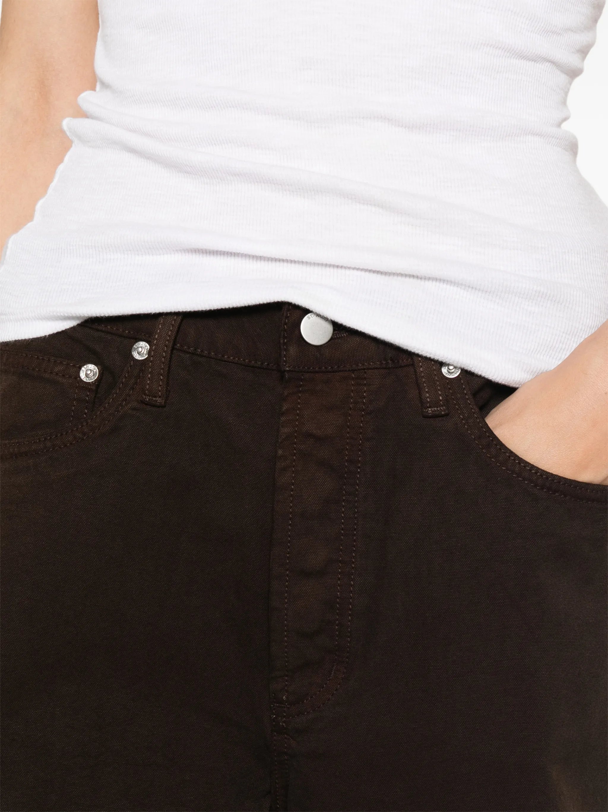 St. Agni canvas mid - rise jeans