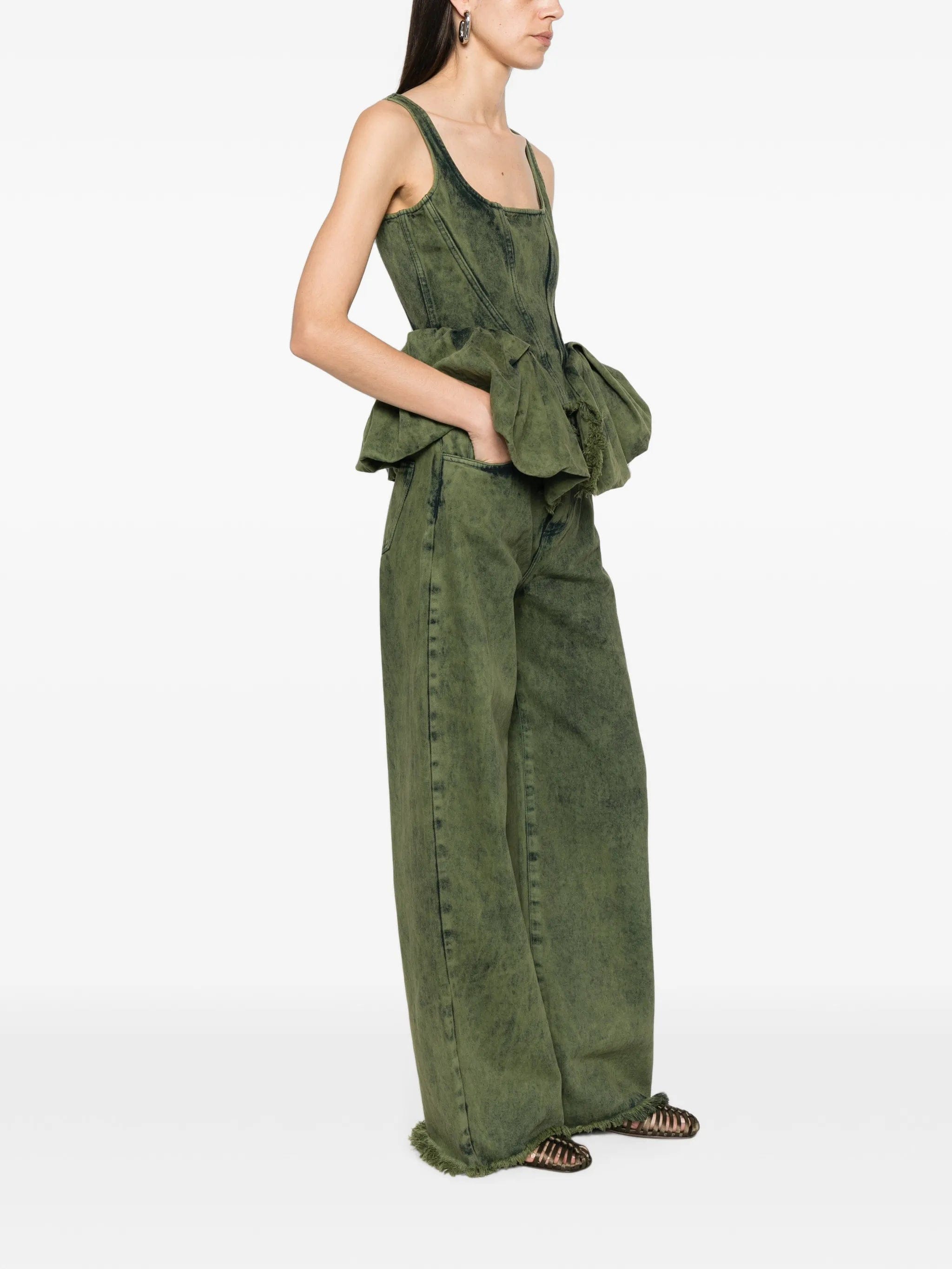 Marques'almeida peplum corset top