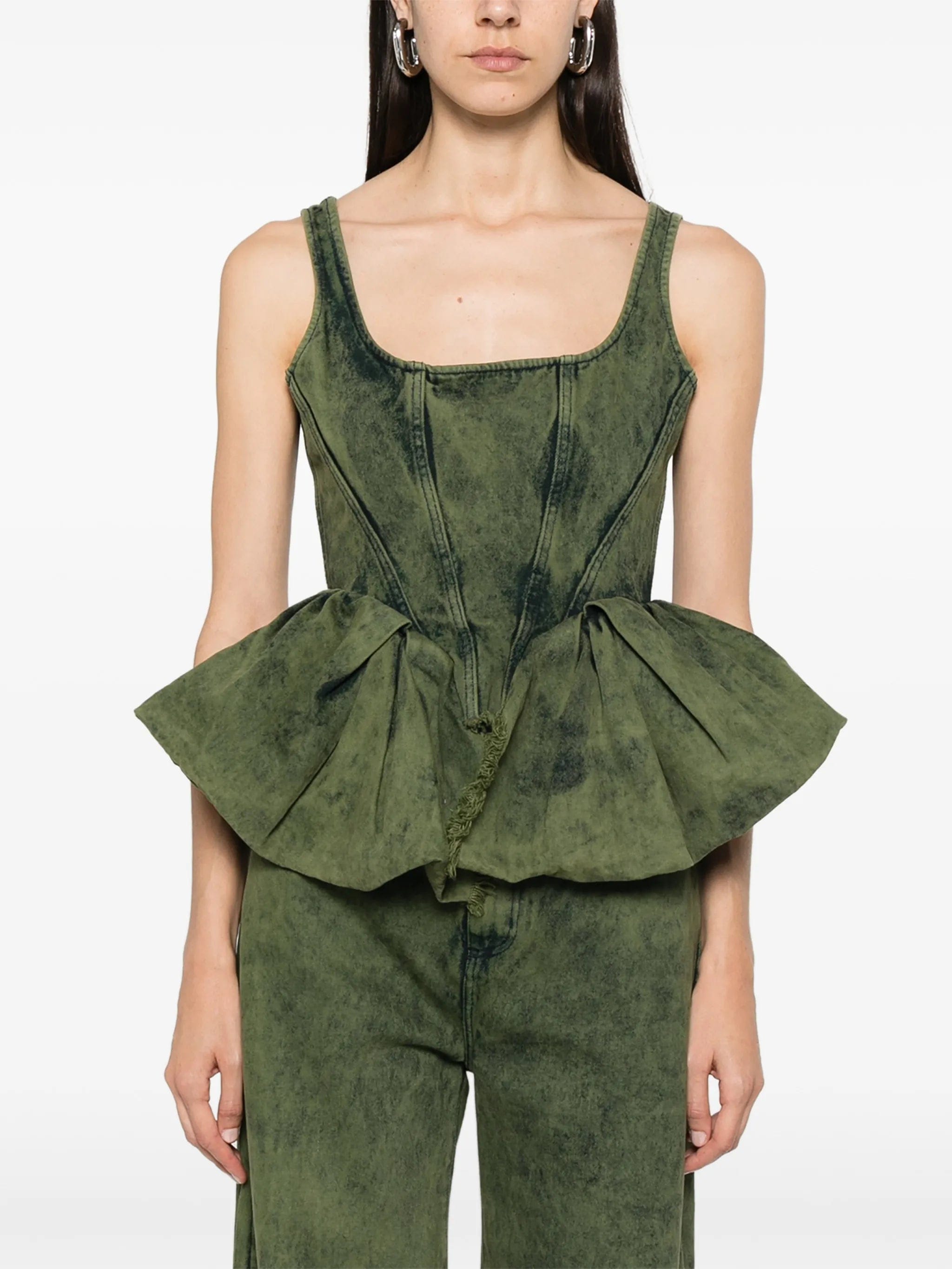Marques'almeida peplum corset top